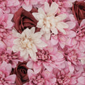 Un Real Dahlia Rose Flower Hedge Tile - 50 x 50cm - Blush Pink, Cream, Burgundy - Realistic Design, Maintenance-Free - SuperSaverAU - view 2