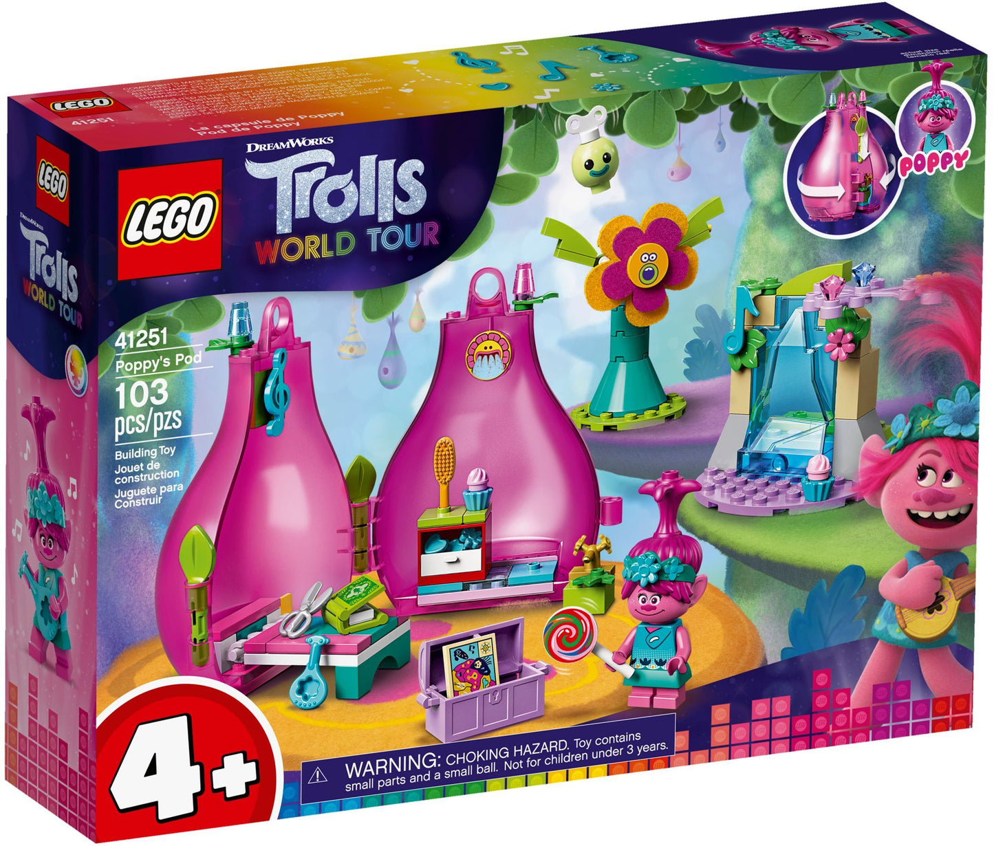 LEGO 41251 Poppy's Pod | Trolls World Tour Playset