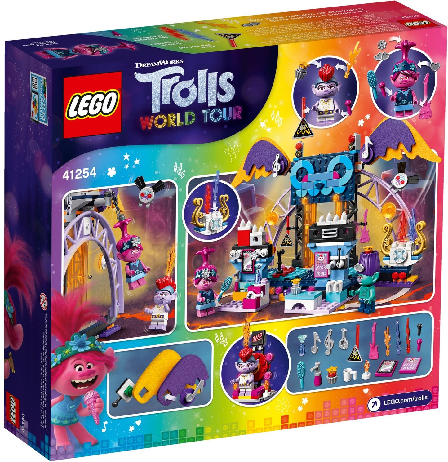 LEGO 41254 Trolls World Tour Volcano Rock City Concert Cool Trolls Toy Kit- Auzzi Store