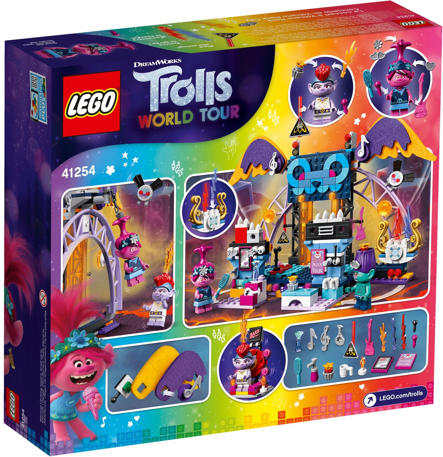 LEGO 41254 Trolls World Tour Volcano Rock City Concert Cool Trolls Toy Kit- Auzzi Store