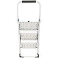 L.T. Williams 3 Step Ladder - White Powder Coated Steel - 150kg Load Capacity - 9756