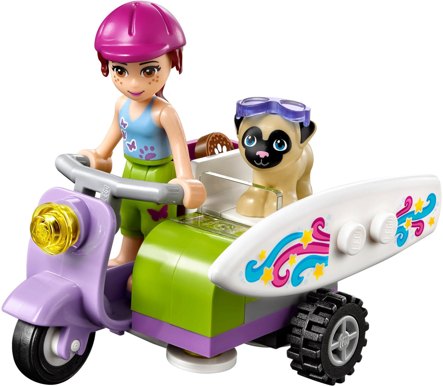 LEGO 41306 Mia's Beach Scooter with Sidecar & Pug