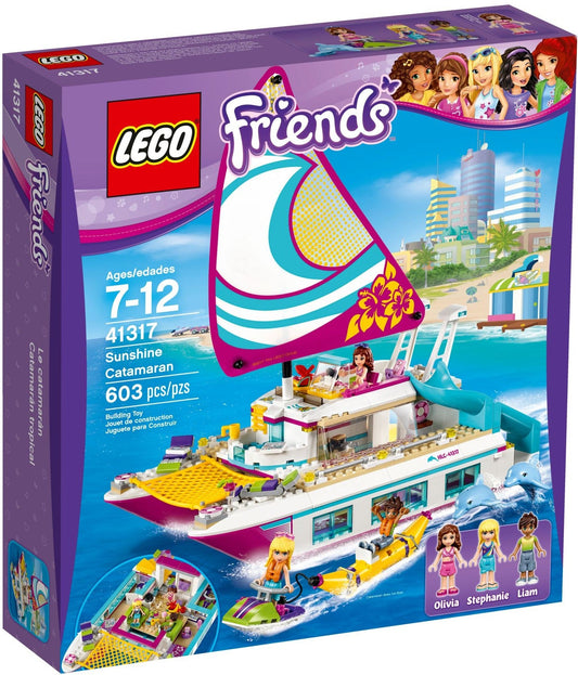 LEGO 41317 Sunshine Catamaran: Cruise Ship Boat with Pool & Dolphins