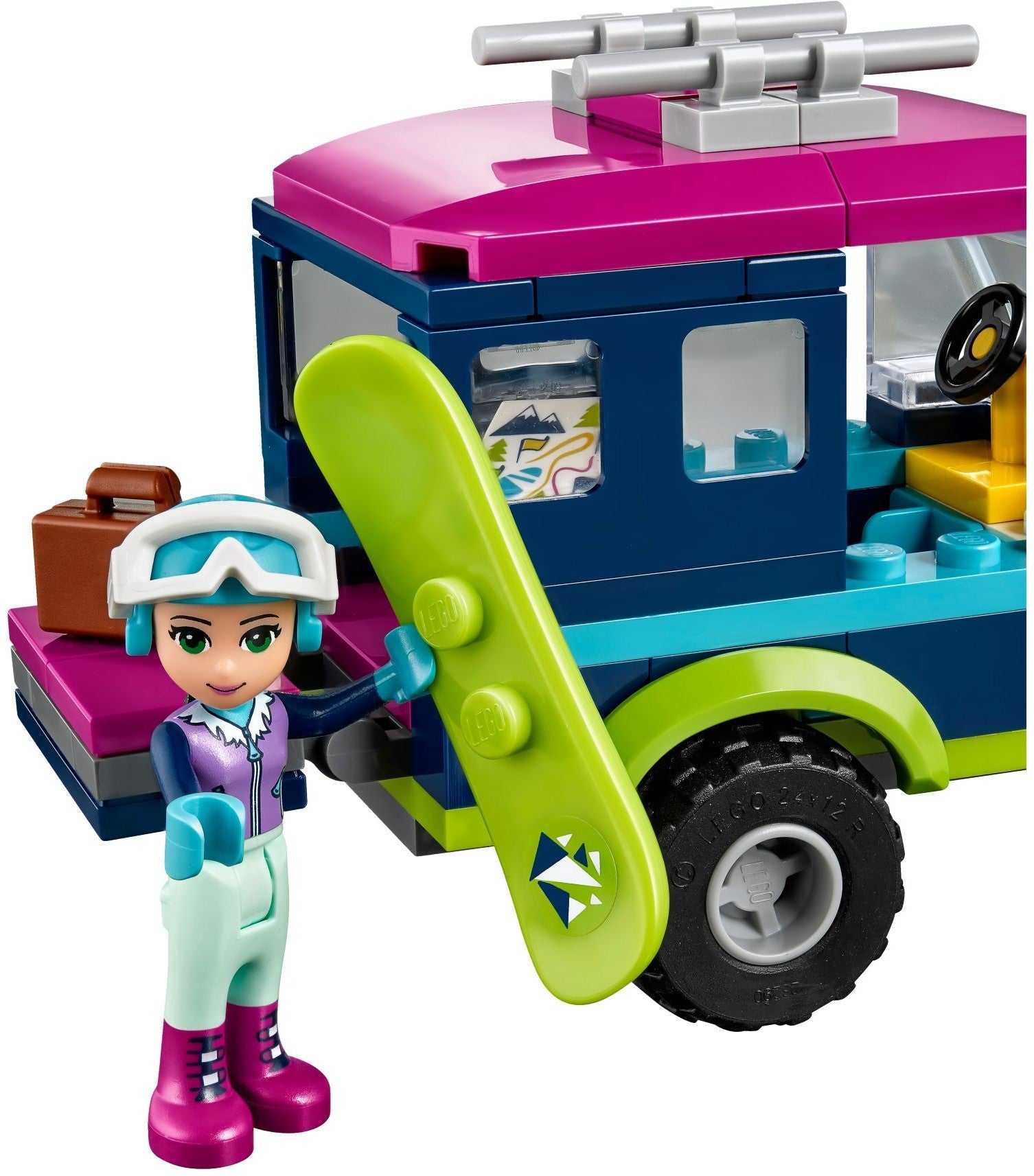 LEGO 41321 Emma's Snow Resort SUV with Snowboard & Ramp - SuperSaverAU - view 2