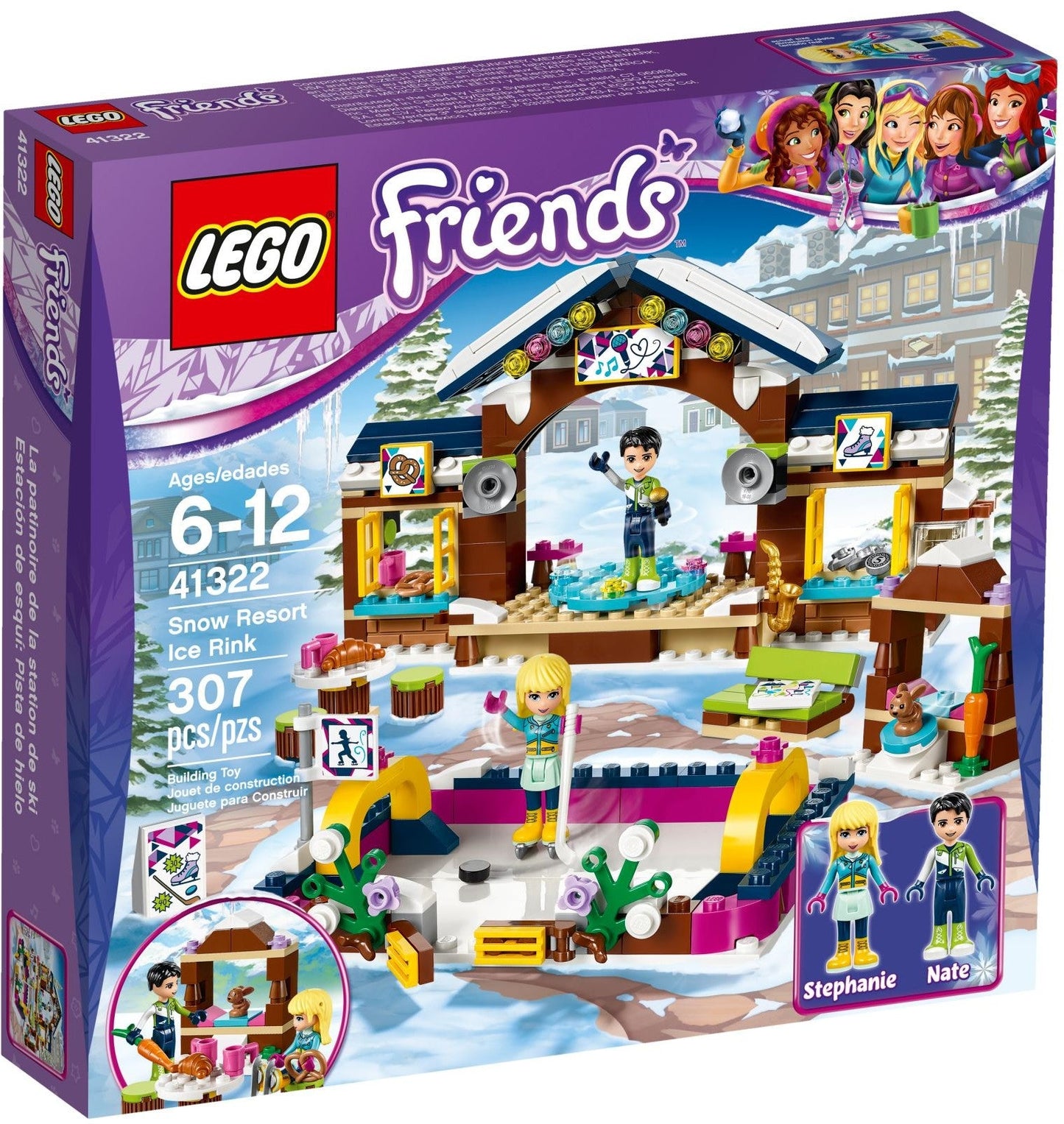 LEGO 41322 Friends Snow Resort Ice Rink with Lodge