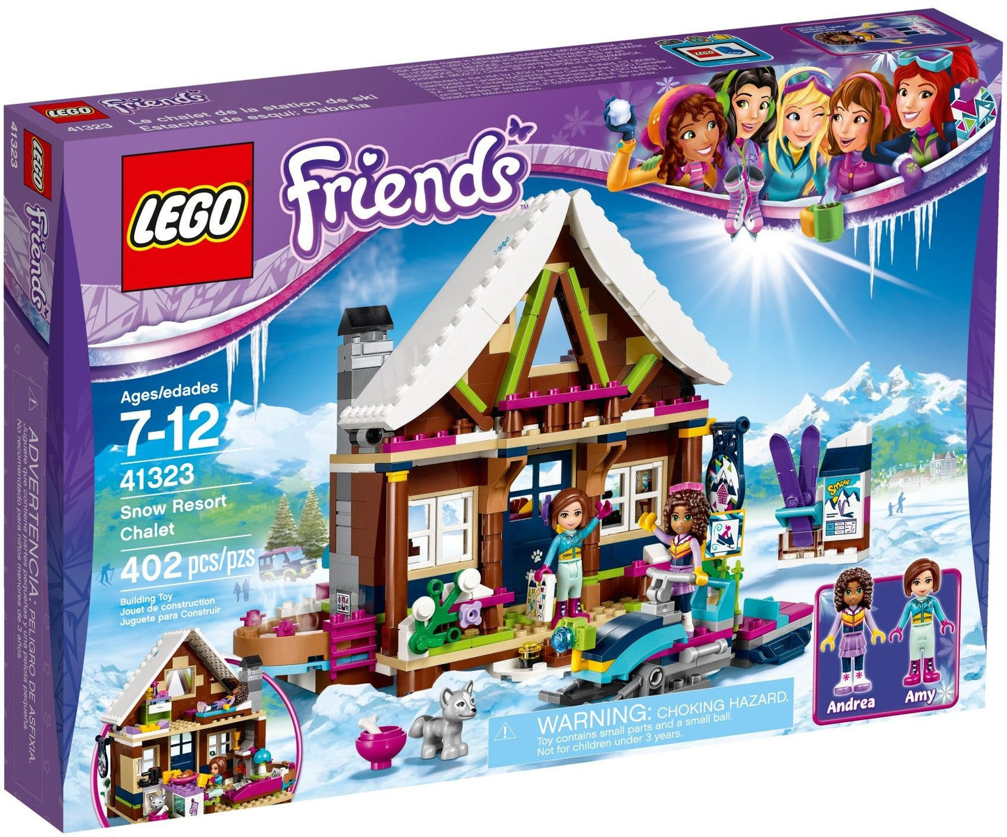 LEGO 41323 Snow Resort Chalet with Hot Tub & Snowmobile