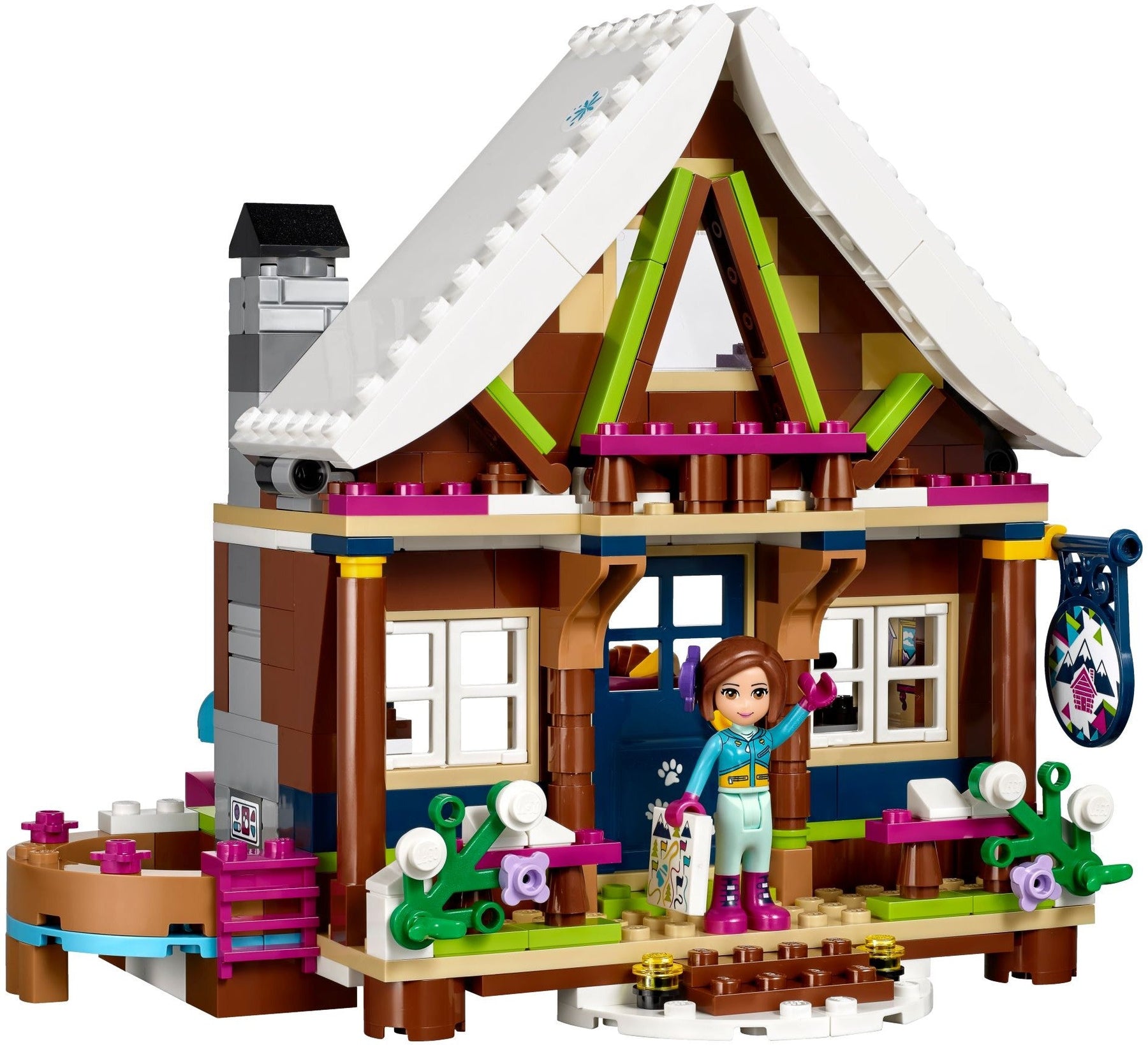 LEGO 41323 Snow Resort Chalet with Hot Tub & Snowmobile - SuperSaverAU - view 3