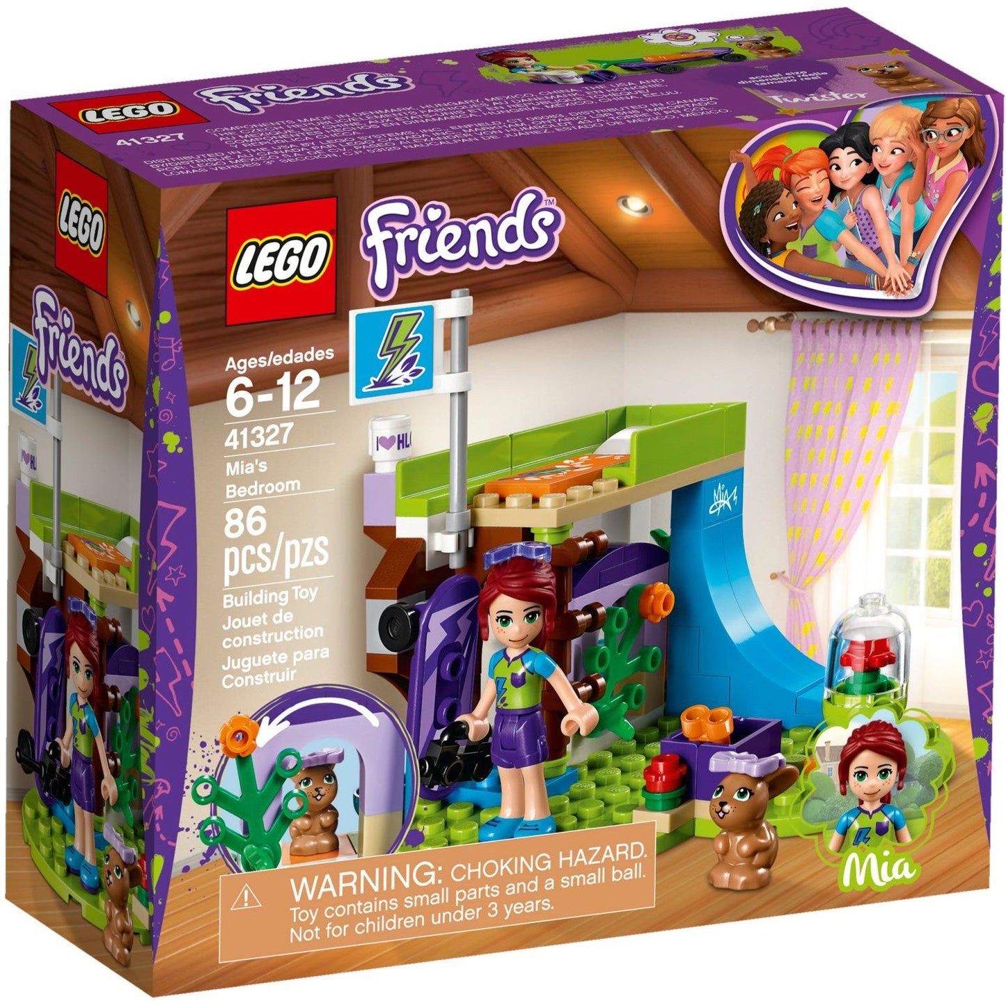 LEGO 41327 Mia's Tree House Bedroom Playset with Bunny