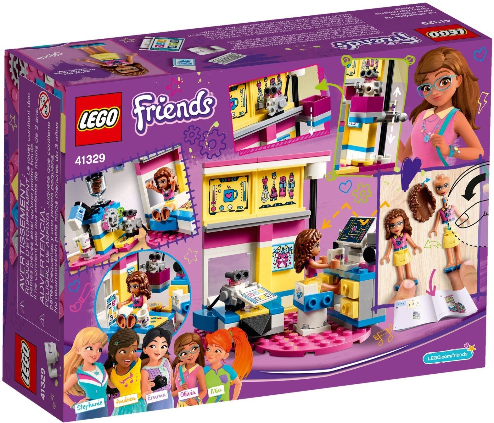 LEGO 41329 Olivia's Deluxe Bedroom: Robot, Elevator & Tech Desk - SuperSaverAU - view 2