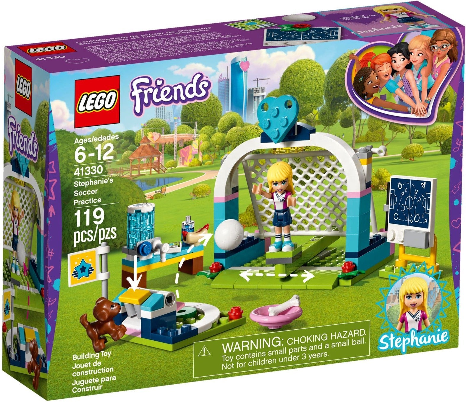LEGO 41330 Stephanie's Soccer Practice Playset: Goal & Training Fun - SuperSaverAU - view 1