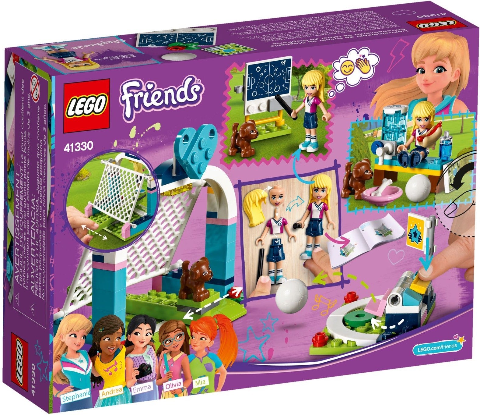 LEGO 41330 Stephanie's Soccer Practice Playset: Goal & Training Fun - SuperSaverAU - view 2
