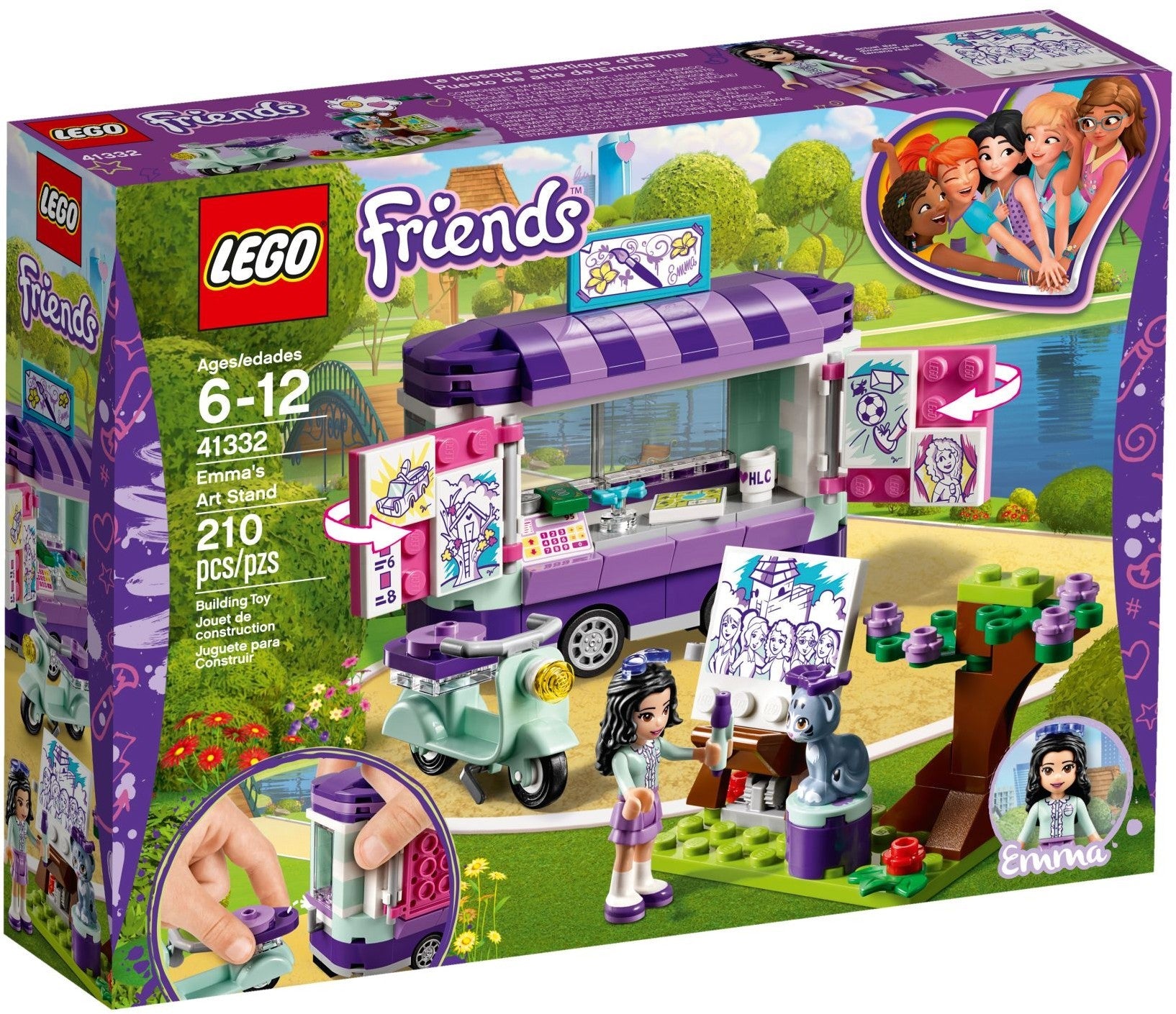 LEGO 41332 Emma's Art Stand Playset: Heartlake City Park Fun - SuperSaverAU - view 1