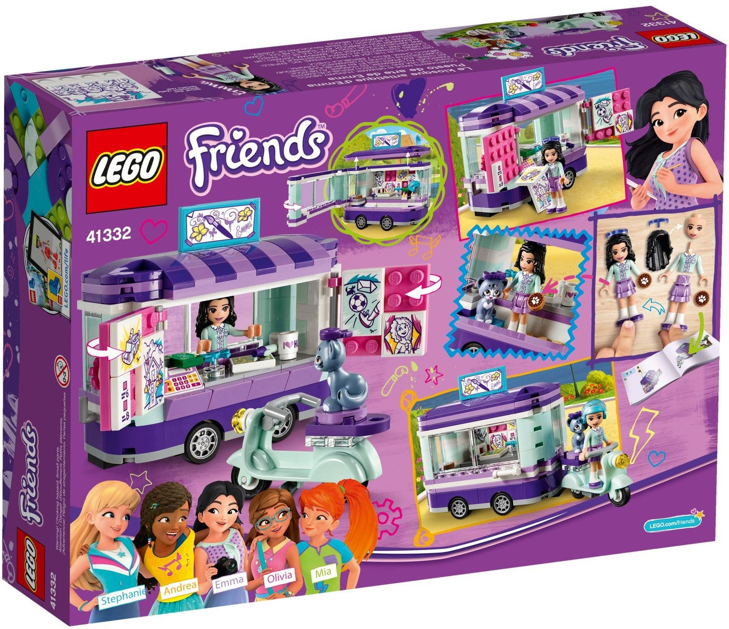 LEGO 41332 Emma's Art Stand Playset: Heartlake City Park Fun