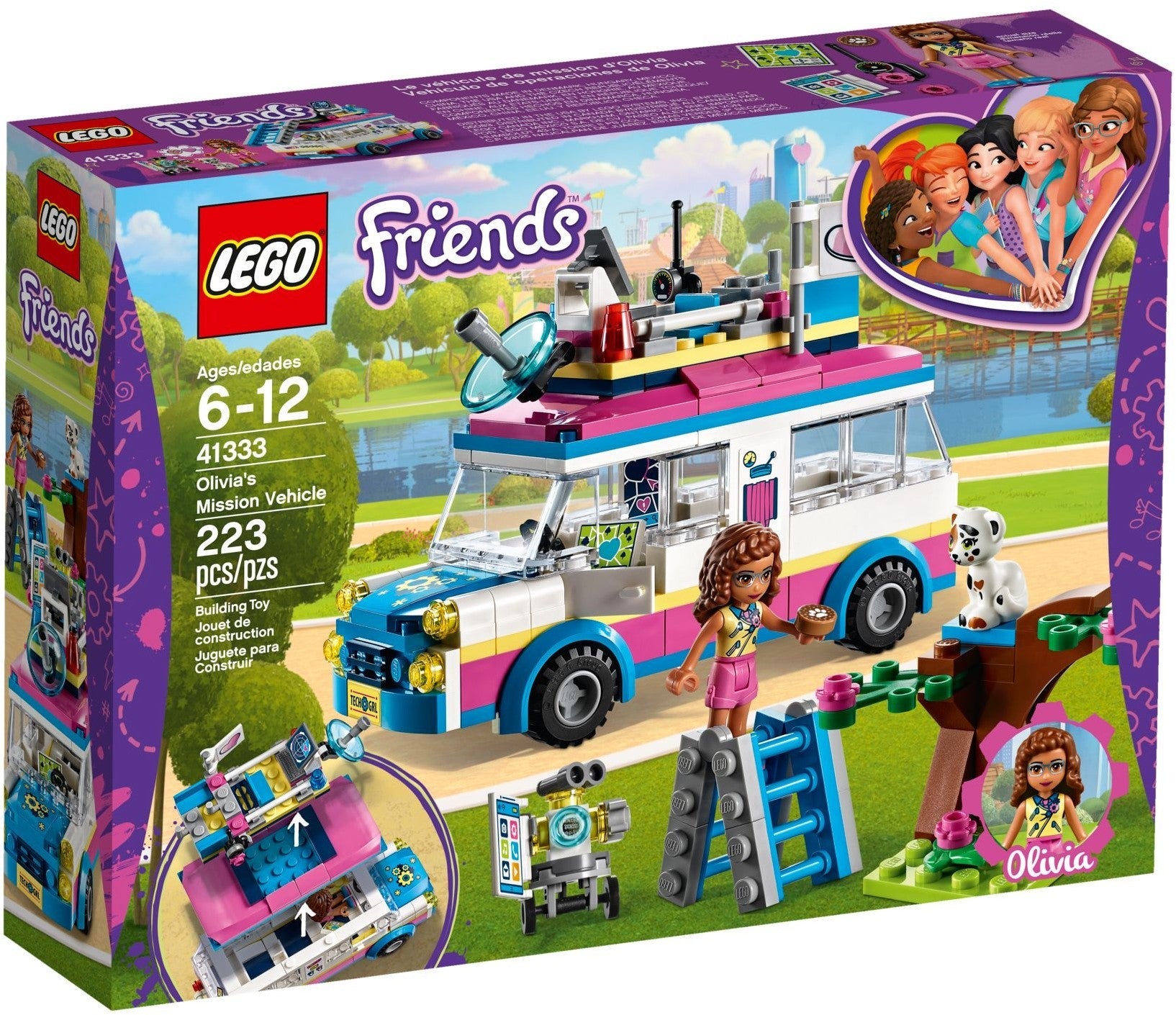 LEGO 41333 Olivia's Mission Vehicle: Rescue Cat in Heartlake City Park - SuperSaverAU - view 1