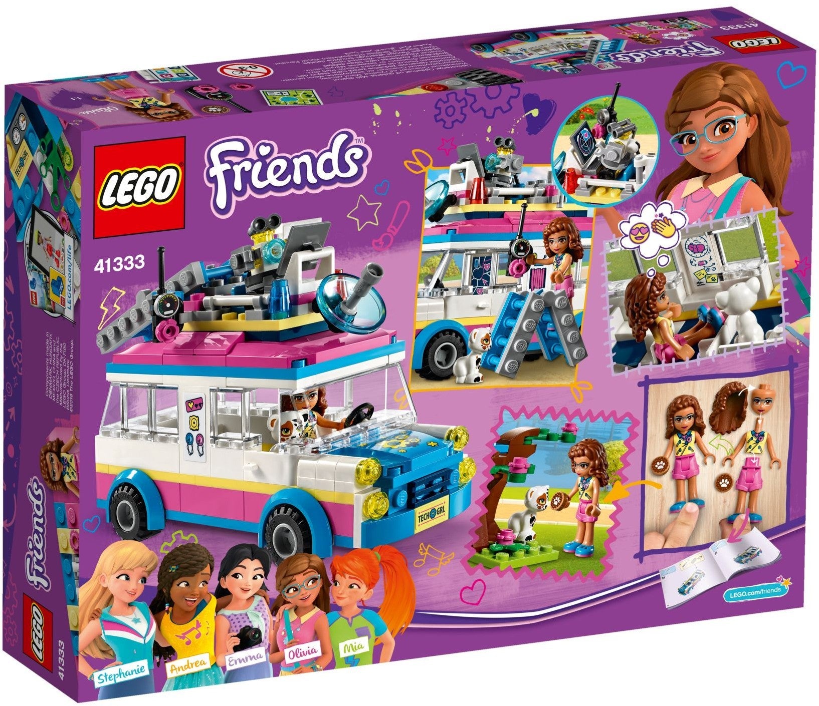 LEGO 41333 Olivia's Mission Vehicle: Rescue Cat in Heartlake City Park - SuperSaverAU - view 3
