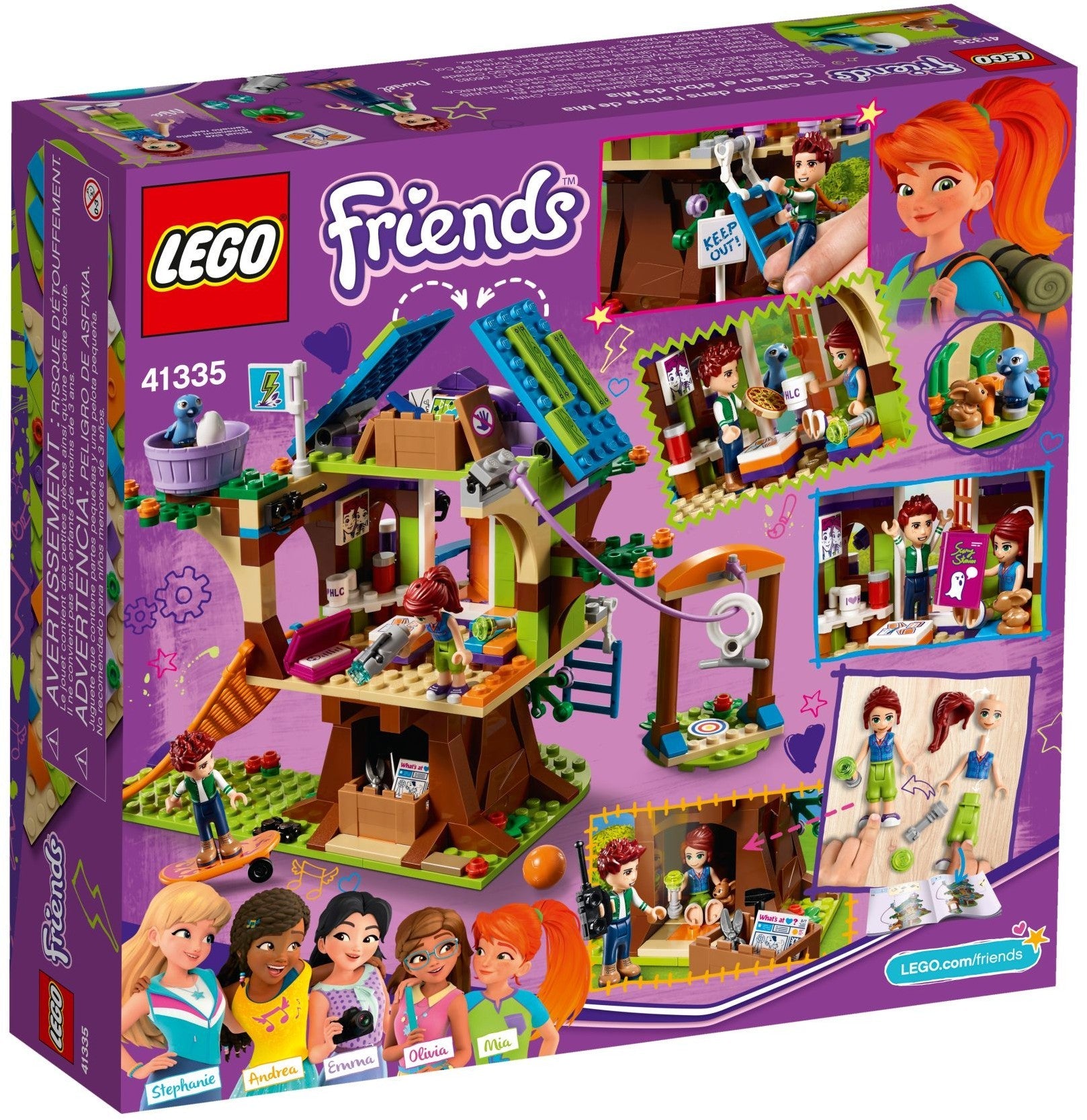 LEGO 41335 Mia's Tree House Playset with Bunny House & Zip Line - SuperSaverAU - view 5