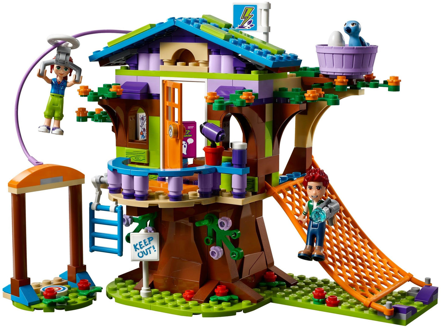 LEGO 41335 Mia's Tree House Playset with Bunny House & Zip Line