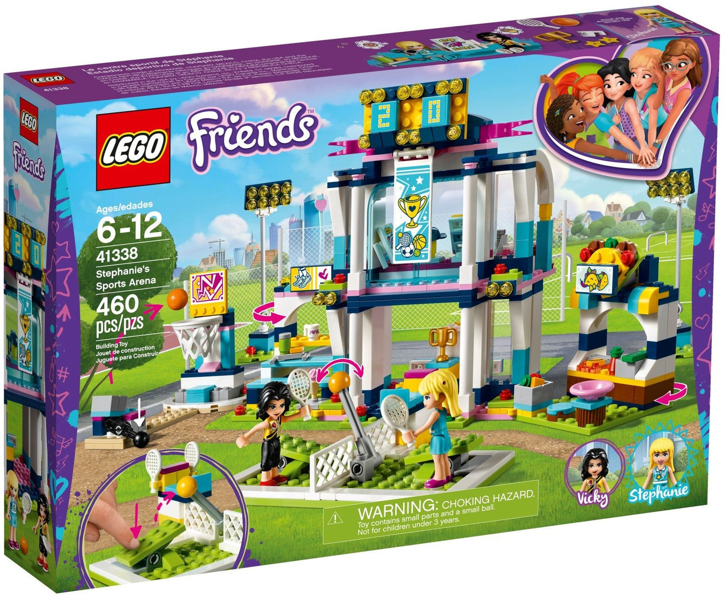 LEGO 41338 Stephanie's Sports Arena: Tennis, Basketball & Fun!