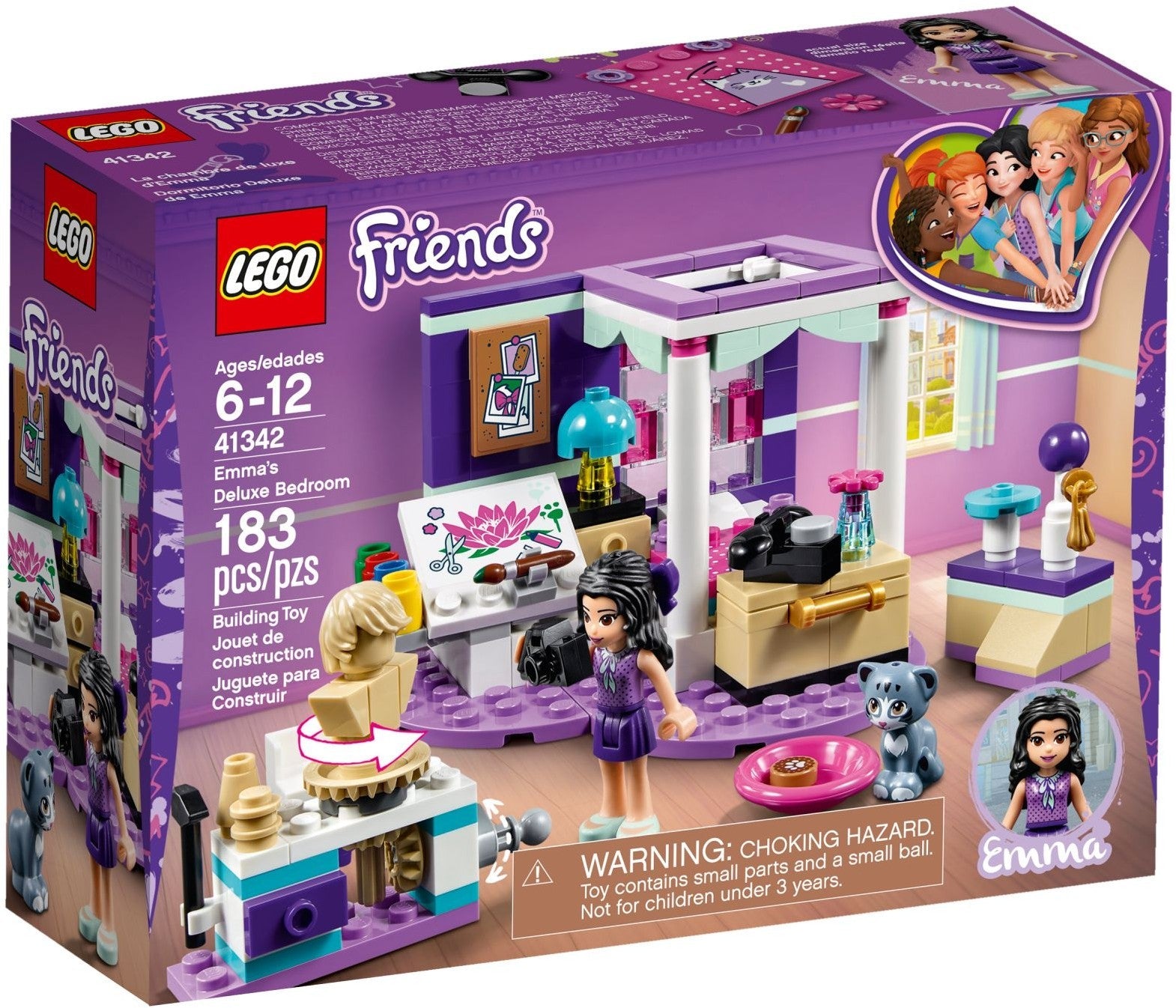 LEGO 41342 Emma's Deluxe Bedroom - Art Studio Playset - SuperSaverAU - view 1