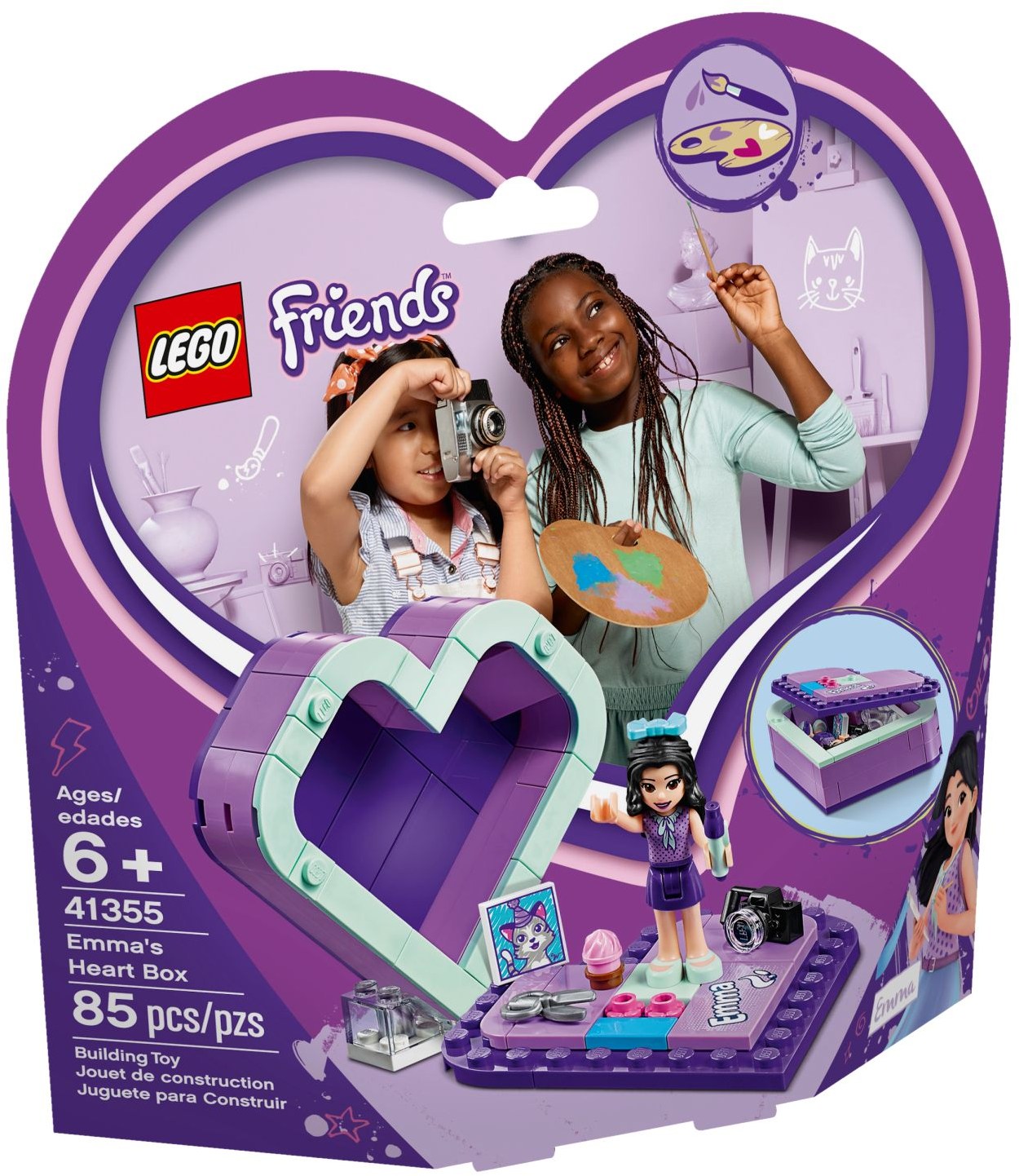 LEGO 41355 Emma's Heart Box - Arts & Crafts Travel Toy