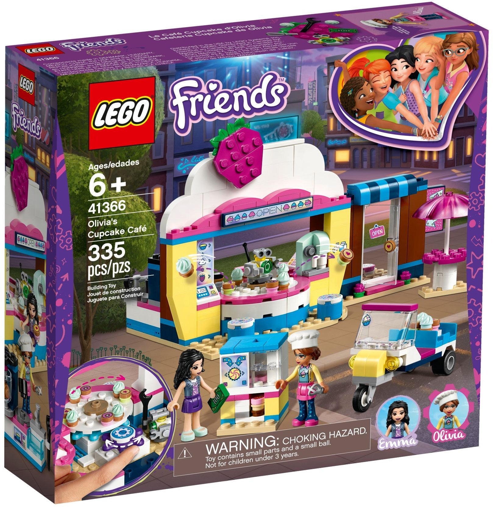 LEGO 41366 Olivia's Cupcake Cafe: Baking Fun with Emma & Robot Zobo - SuperSaverAU - view 1