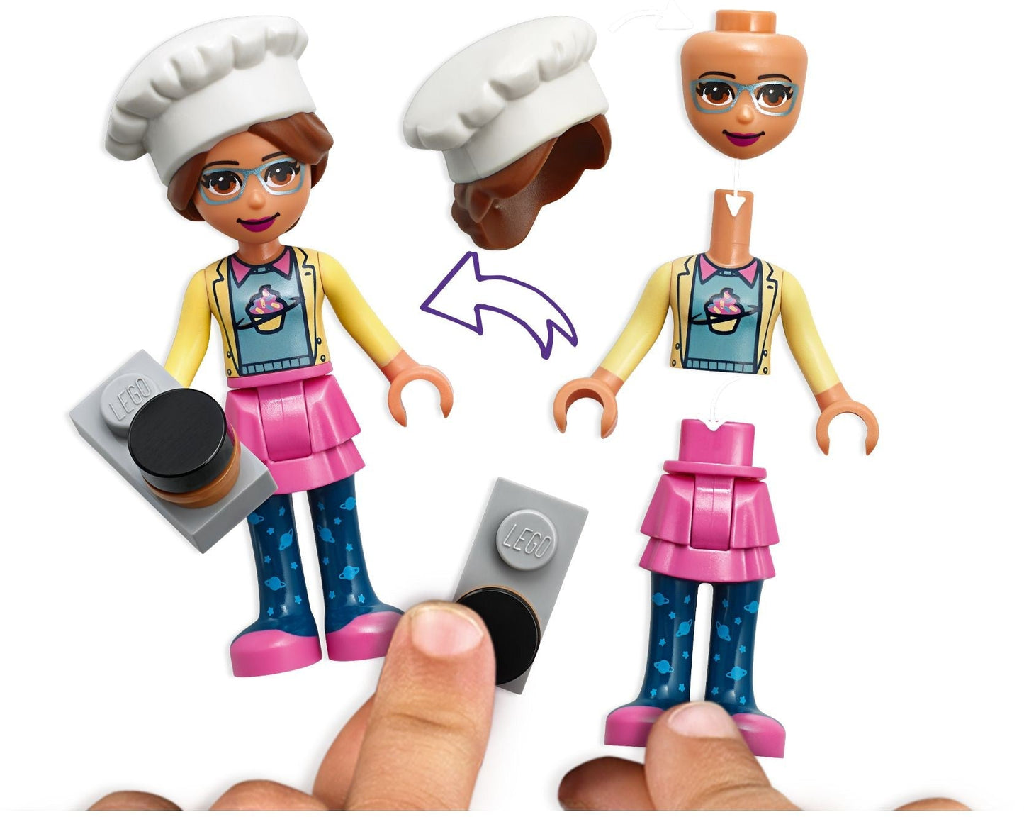 LEGO 41366 Olivia's Cupcake Cafe: Baking Fun with Emma & Robot Zobo