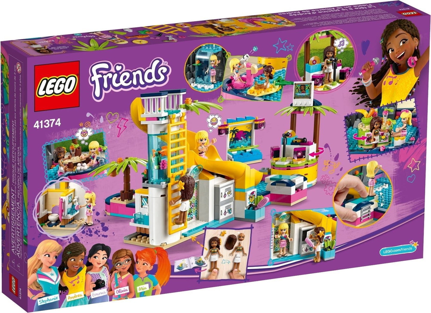 LEGO 41374 Andrea's Pool Party Fun Building Set