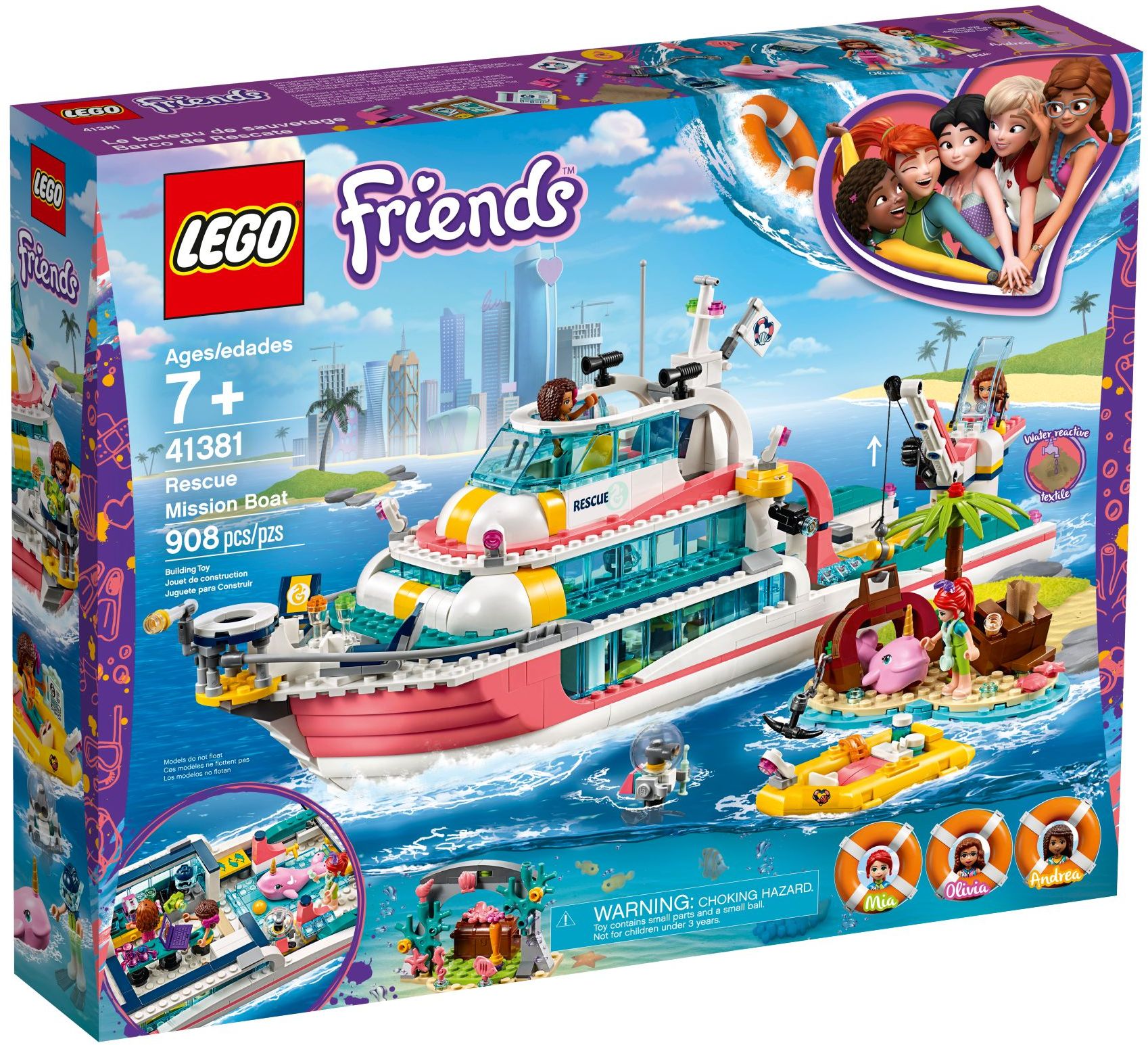 LEGO 41381 Rescue Mission Boat: Animal Clinic Ocean Adventure - SuperSaverAU - view 1