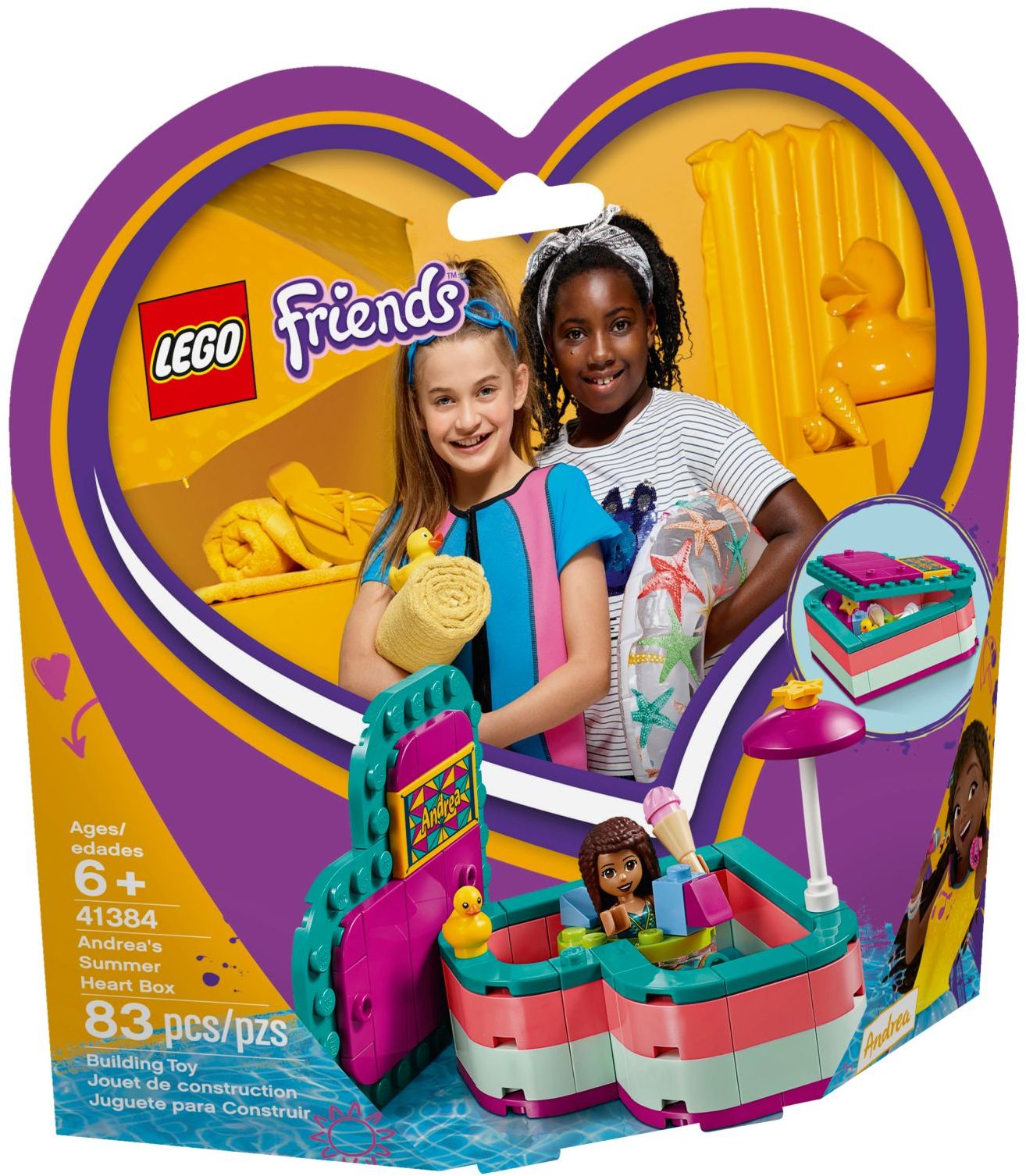 LEGO 41384 Andrea’s Summer Heart Box Pool Playset