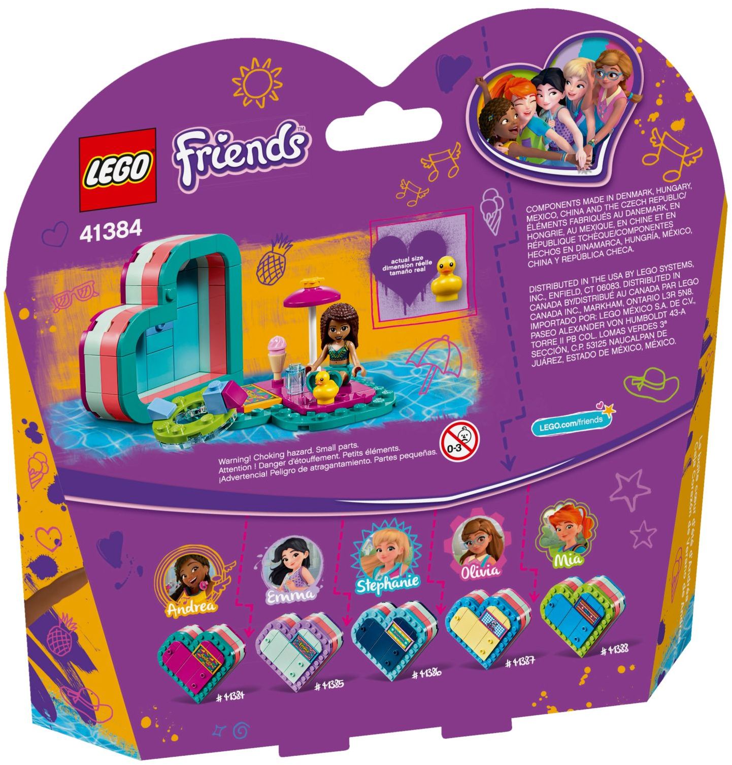 LEGO 41384 Andrea’s Summer Heart Box Pool Playset - SuperSaverAU - view 2