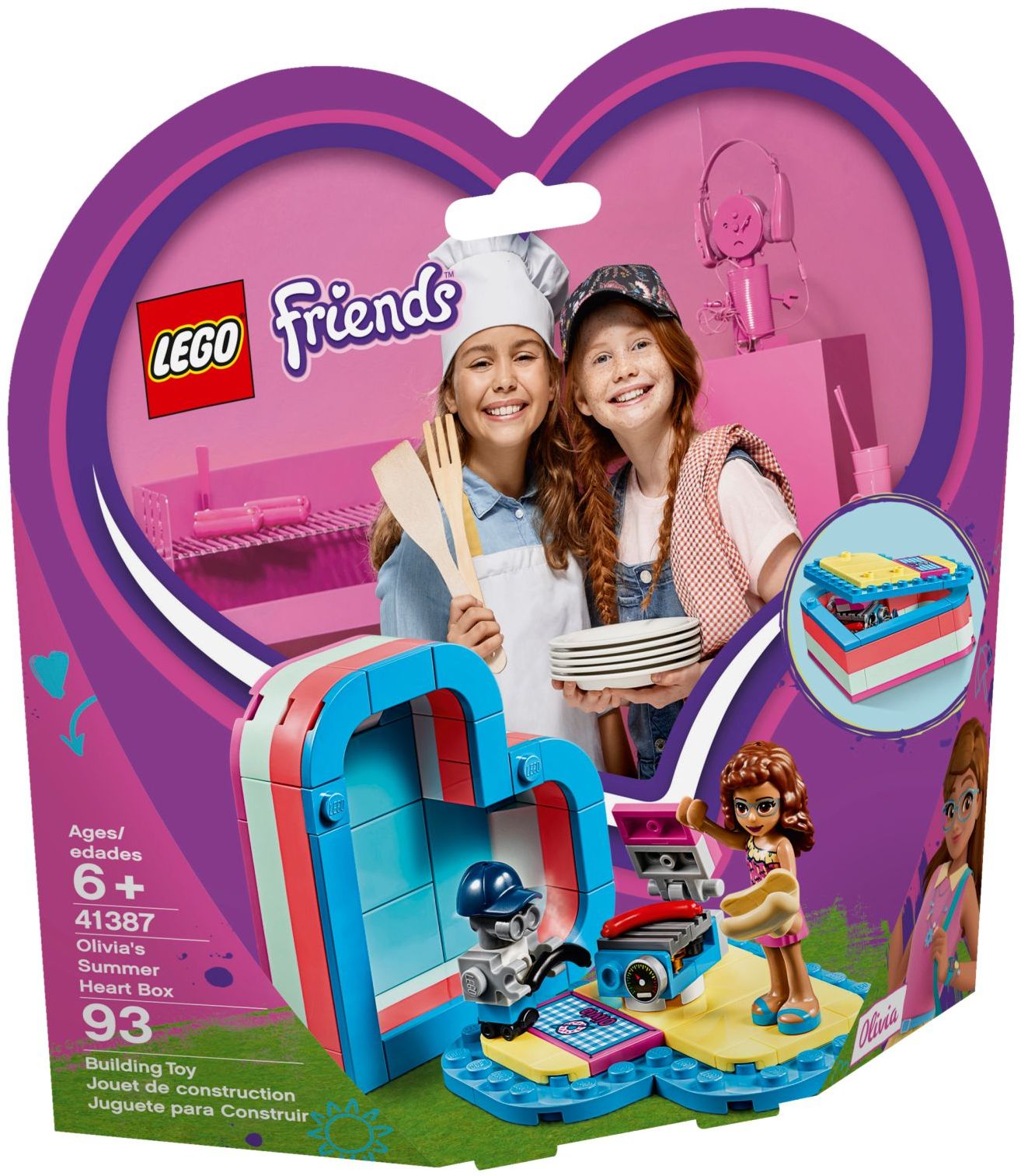 LEGO 41387 Olivia's Summer Heart Box: Beach BBQ Fun