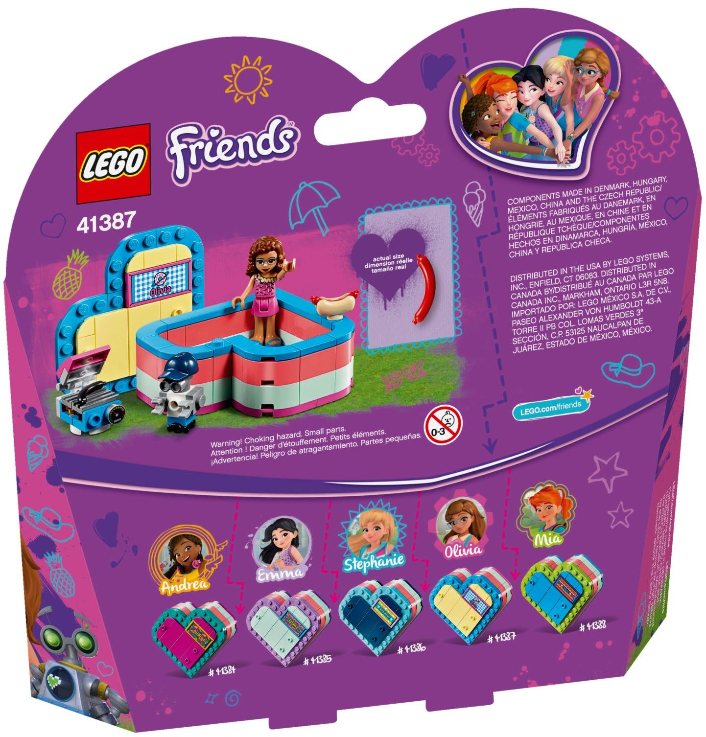 LEGO 41387 Olivia's Summer Heart Box: Beach BBQ Fun