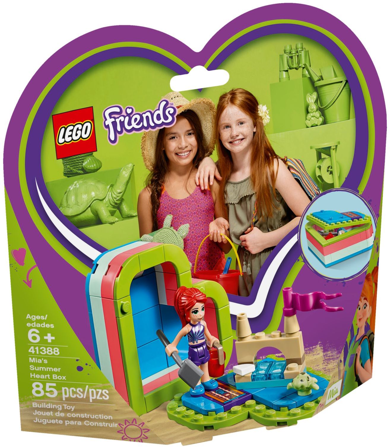 LEGO 41388 Mia's Summer Heart Box: Sandcastle & Turtle Playset