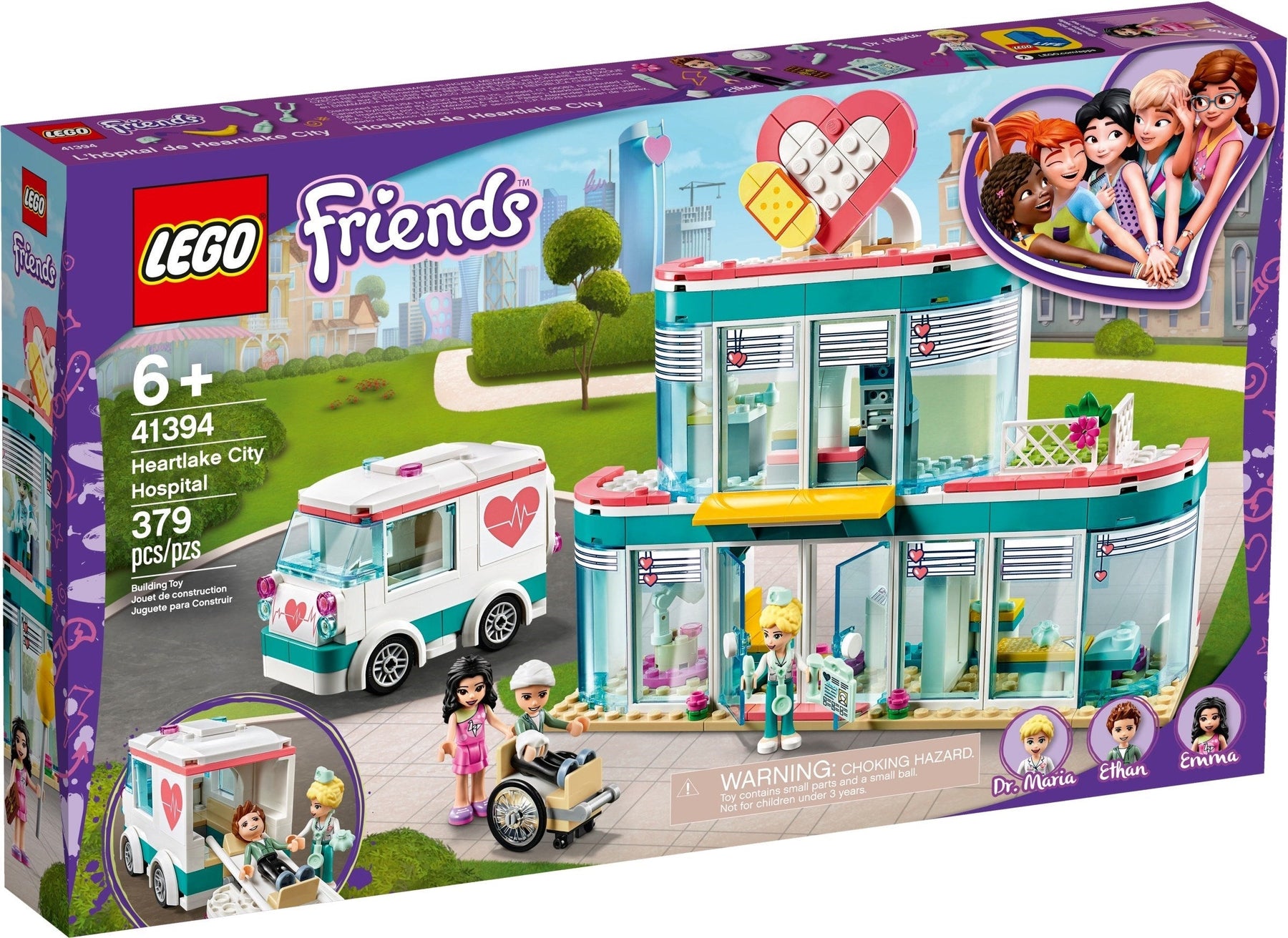 LEGO 41394 Heartlake City Hospital Ambulance Rescue Playset - SuperSaverAU - view 1