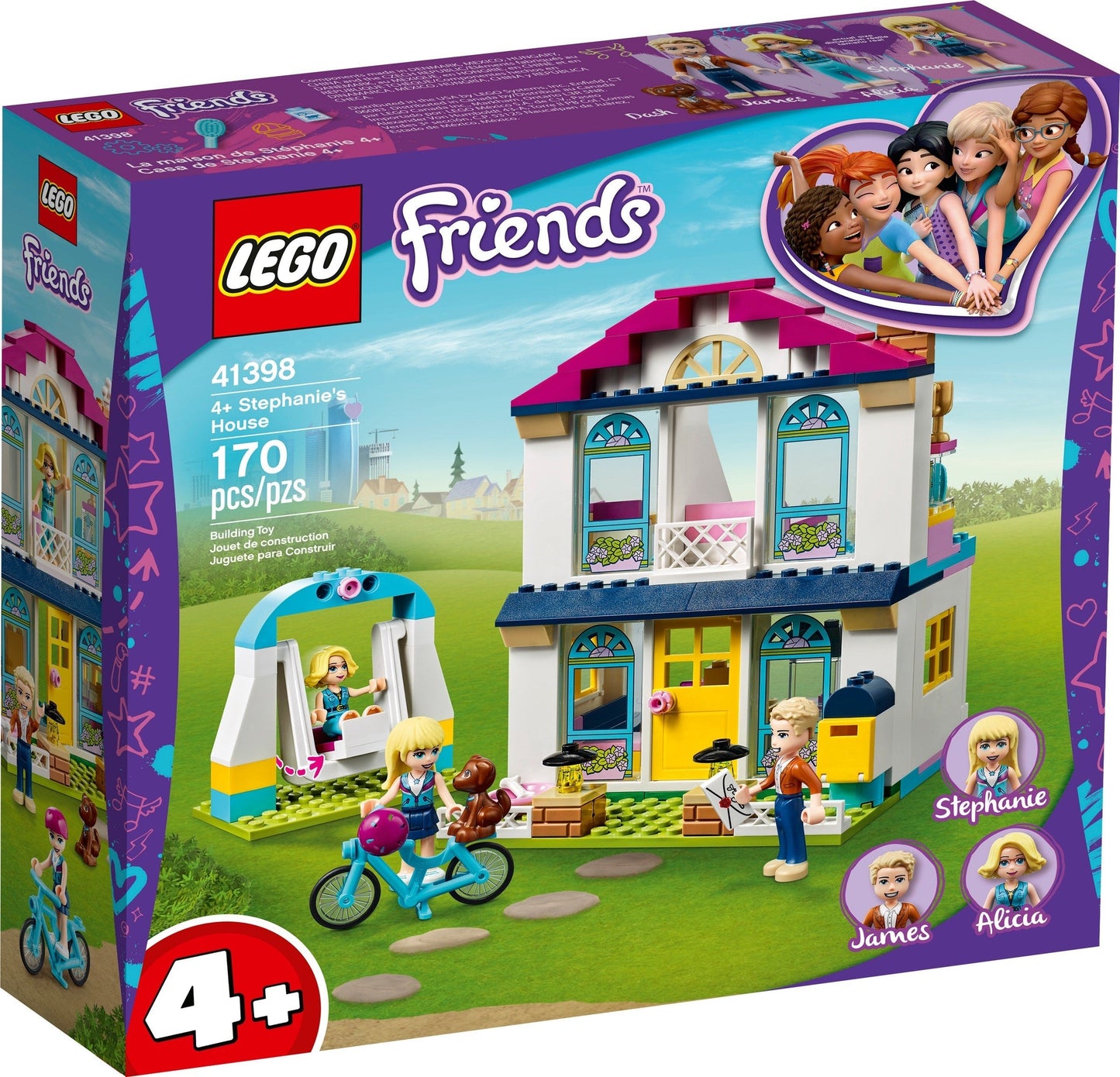 LEGO 41398 Stephanie's House Playset: Family Fun Building Kit