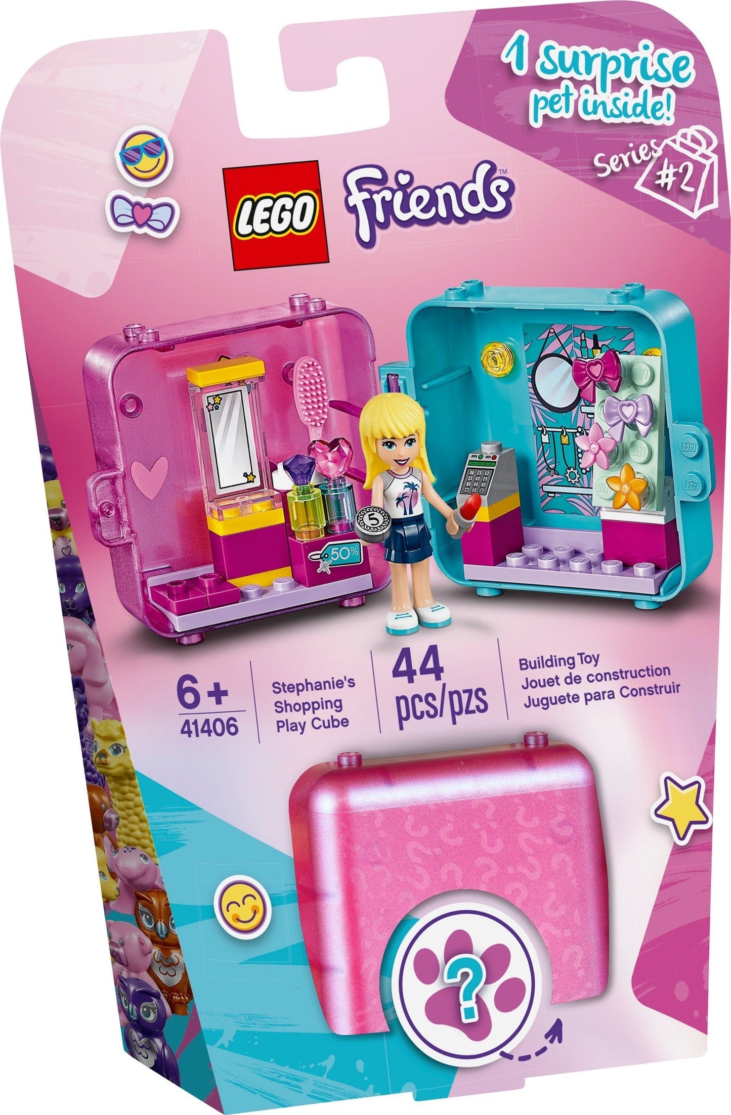 LEGO 41406 Stephanie's Shopping Play Cube: Portable Mini Doll Beauty Shop