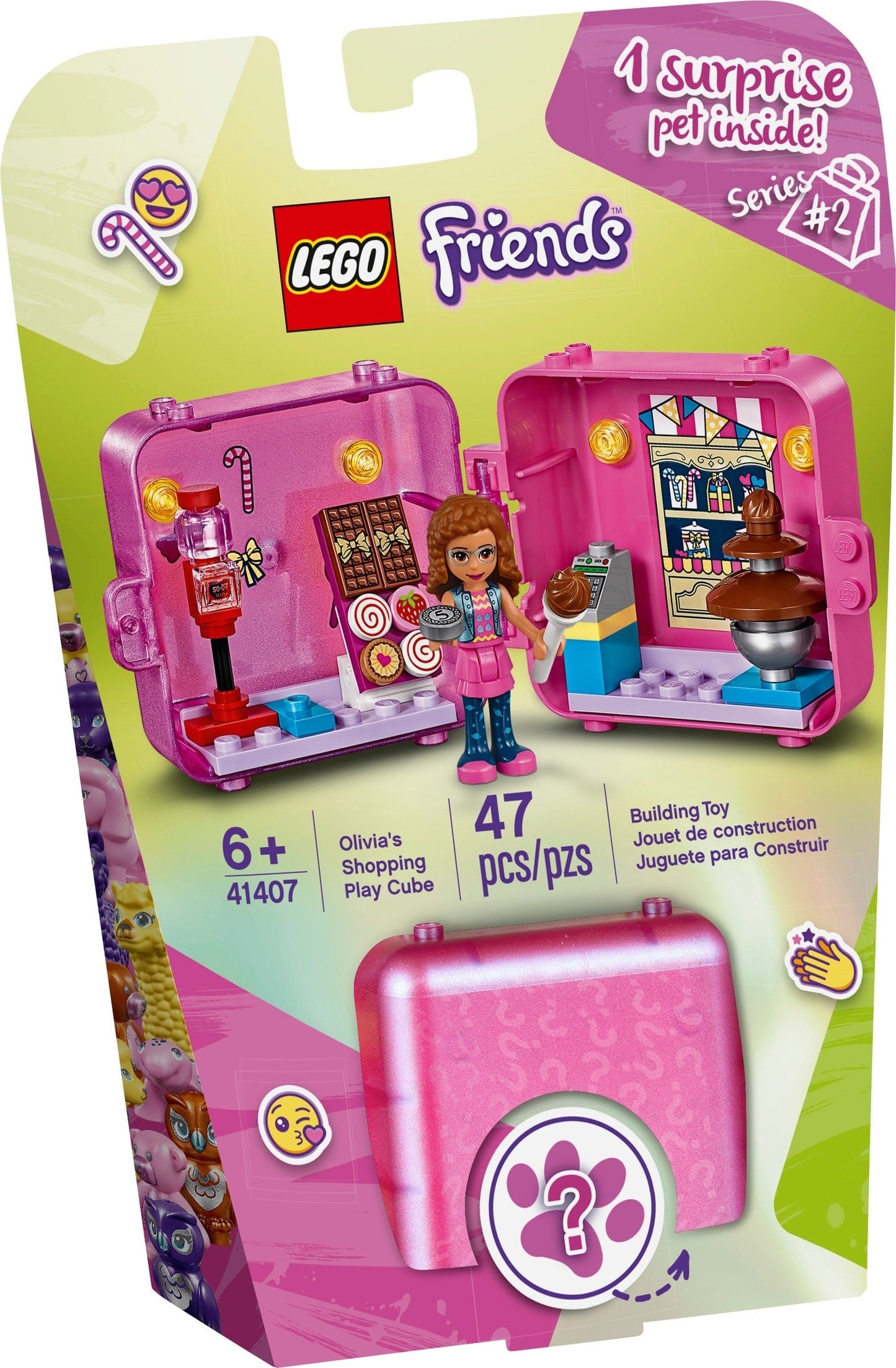 LEGO 41407 Olivia's Shopping Play Cube: Mini Candy Store Fun!