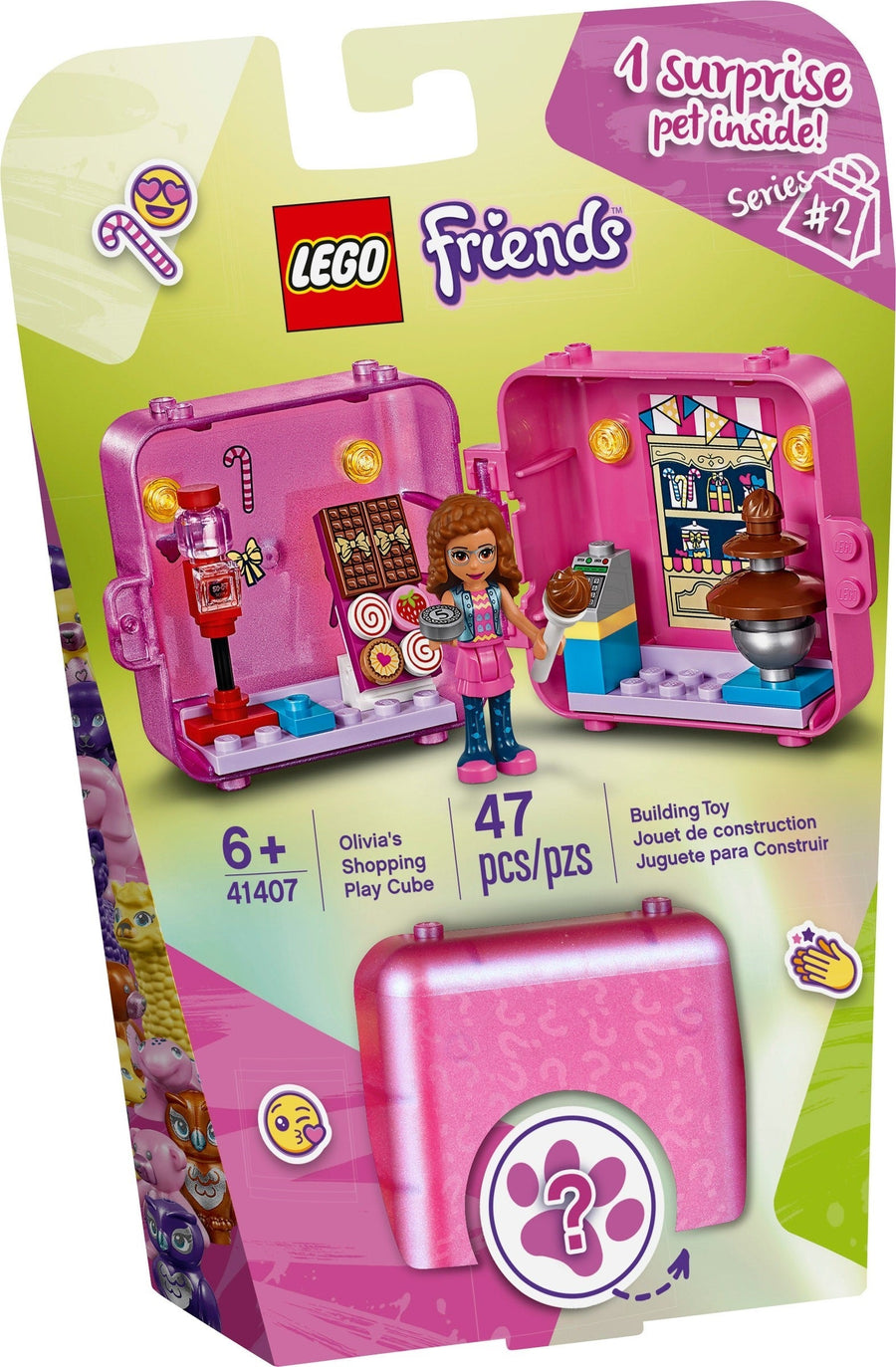 LEGO 41407 Olivia's Shopping Play Cube: Mini Candy Store Fun! - SuperSaverAU - view 1