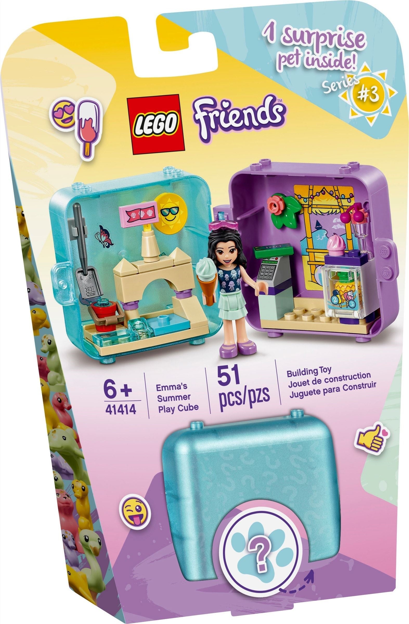 LEGO 41414 Emma's Summer Play Cube: Beach Fun Toy - SuperSaverAU - view 1