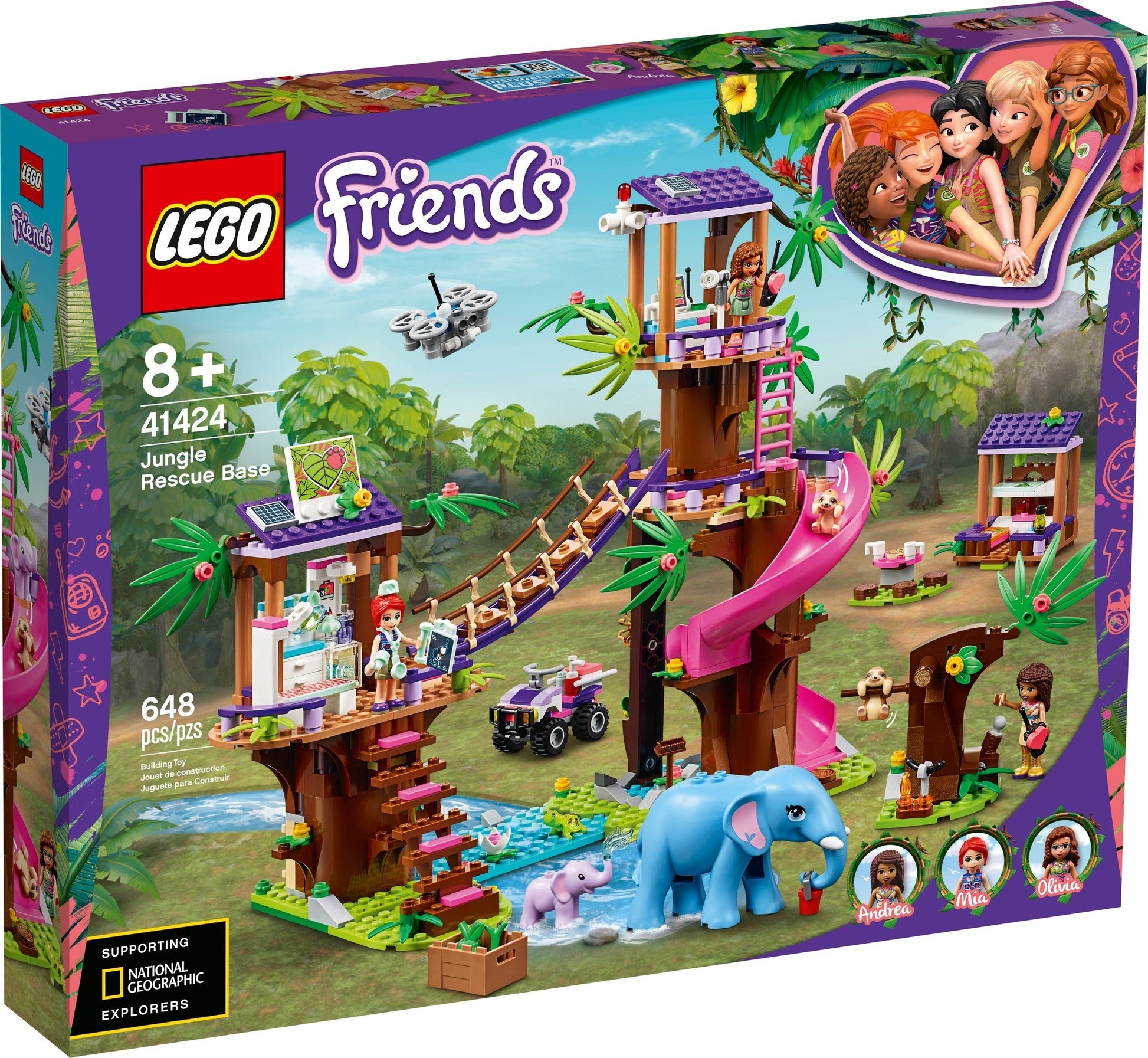 LEGO Friends 41424 Jungle Rescue Base- Auzzi Store