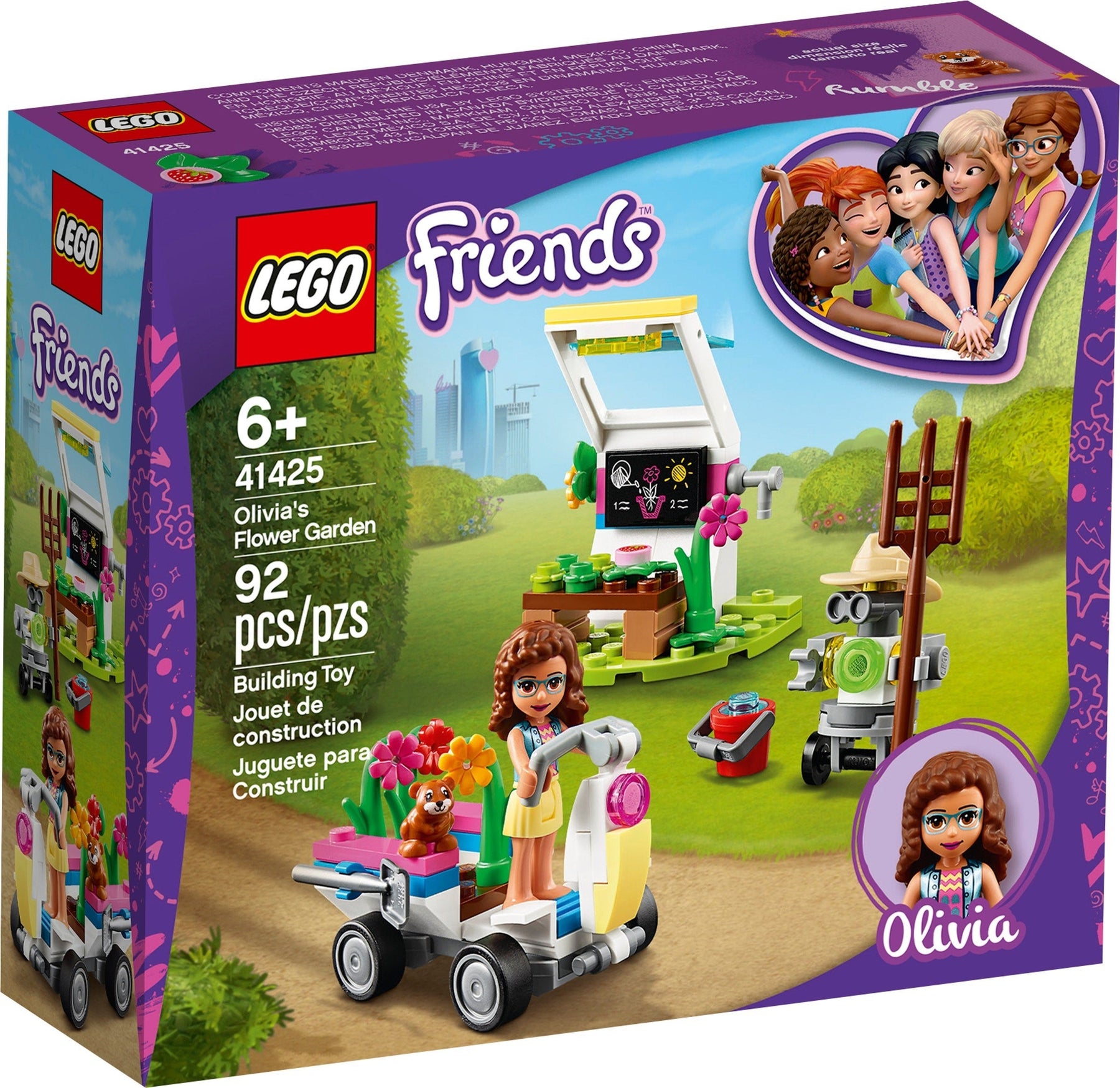 LEGO 41425 Olivia's Flower Garden Playset - Greenhouse & Truck - SuperSaverAU - view 1
