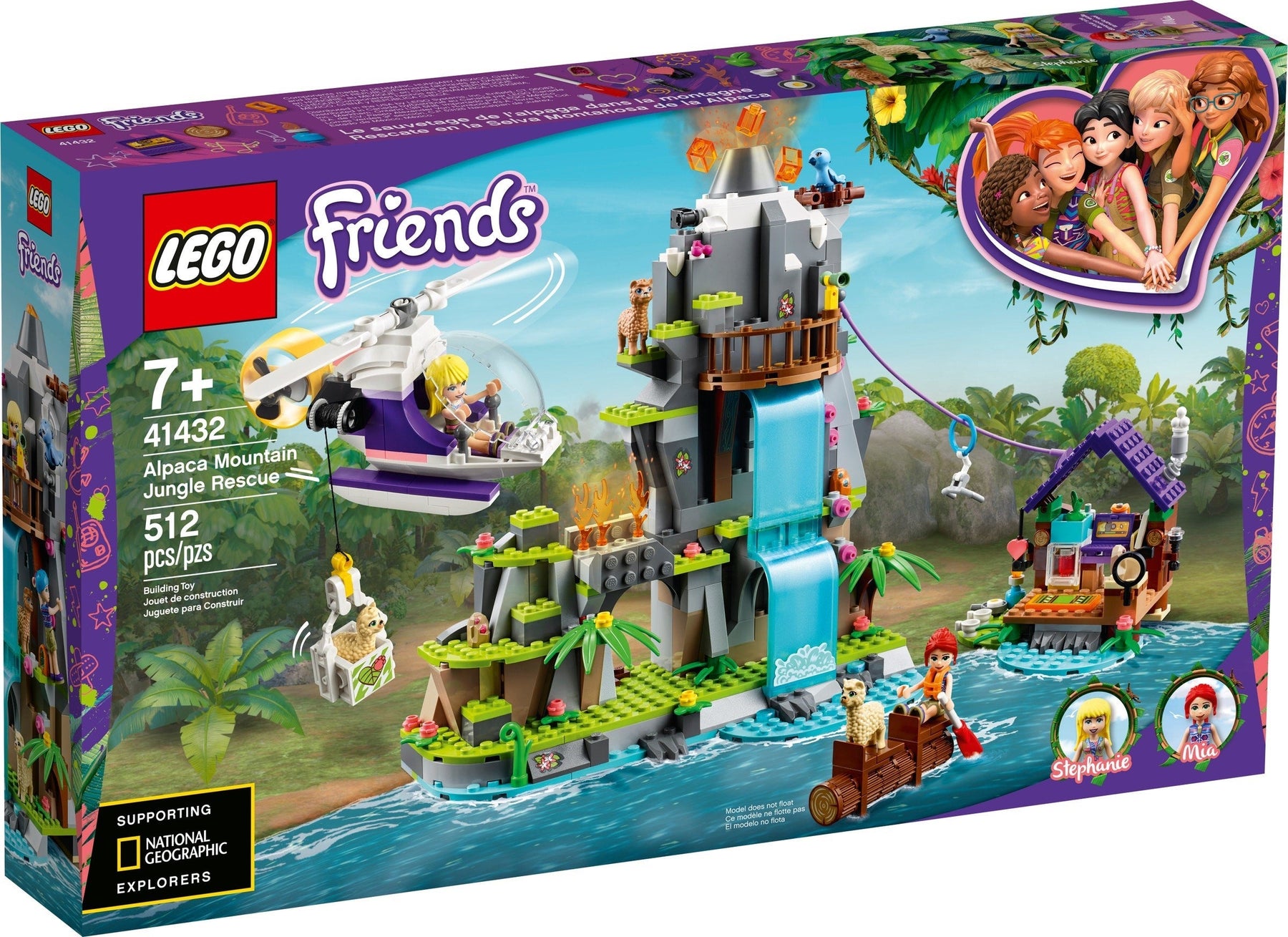 LEGO 41432 Alpaca Mountain Jungle Rescue Volcano Set - SuperSaverAU - view 1