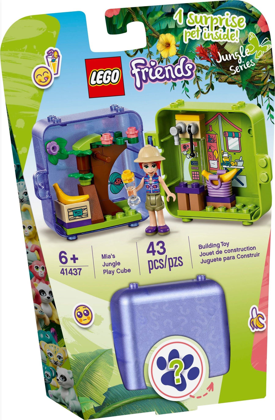 LEGO 41437 Mia's Jungle Play Cube: Portable Animal Rescue Fun - SuperSaverAU - view 1