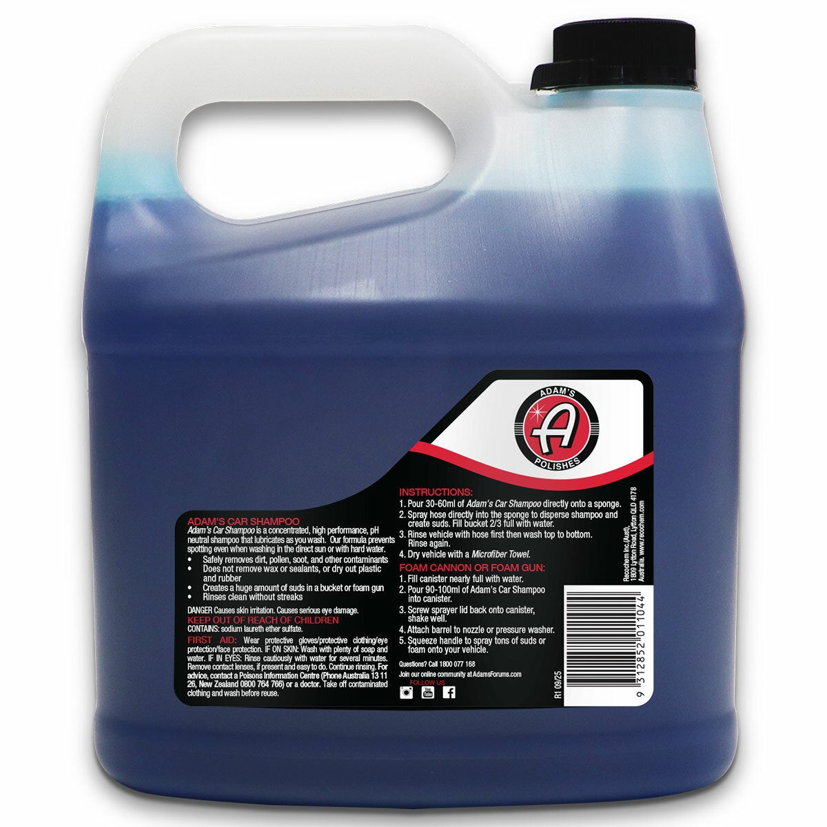 Adam's Polishes 2.5 Litre Car Shampoo Concentrated Wash Soap pH Balanced — image 2
