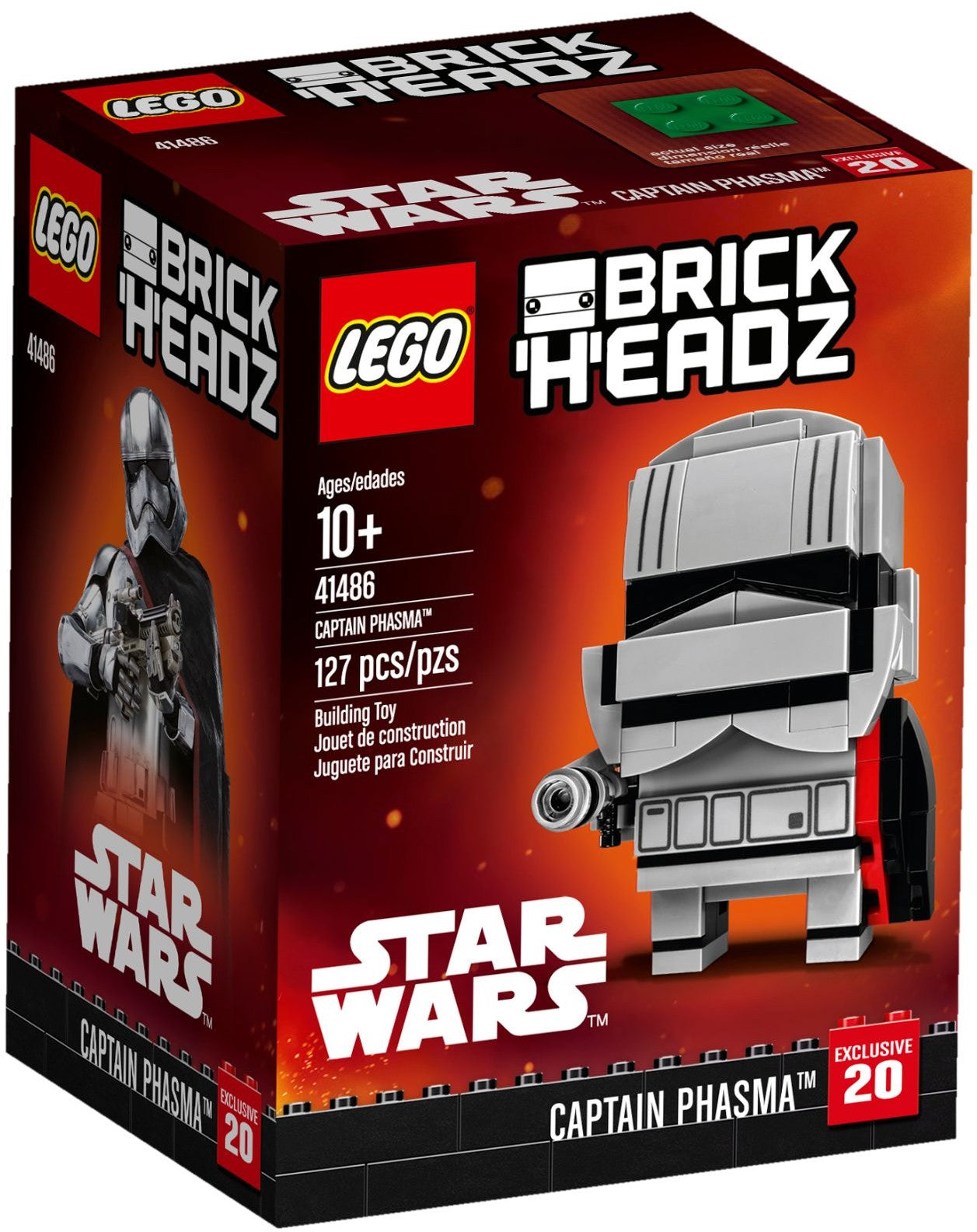 LEGO 41486 Captain Phasma BrickHeadz Star Wars Building Kit - SuperSaverAU - view 1