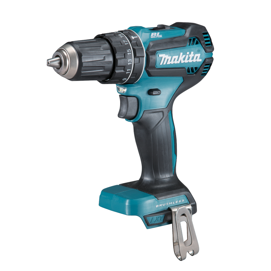 Makita 18V Brushless Hammer Driver Drill Skin Only - 182mm - Efficient Performance - SuperSaverAU - view 1