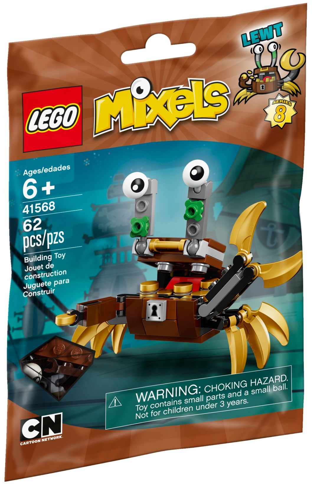 LEGO 41568 Lewt MIXELS Pyrratz Treasure Chest Crab - SuperSaverAU - view 1