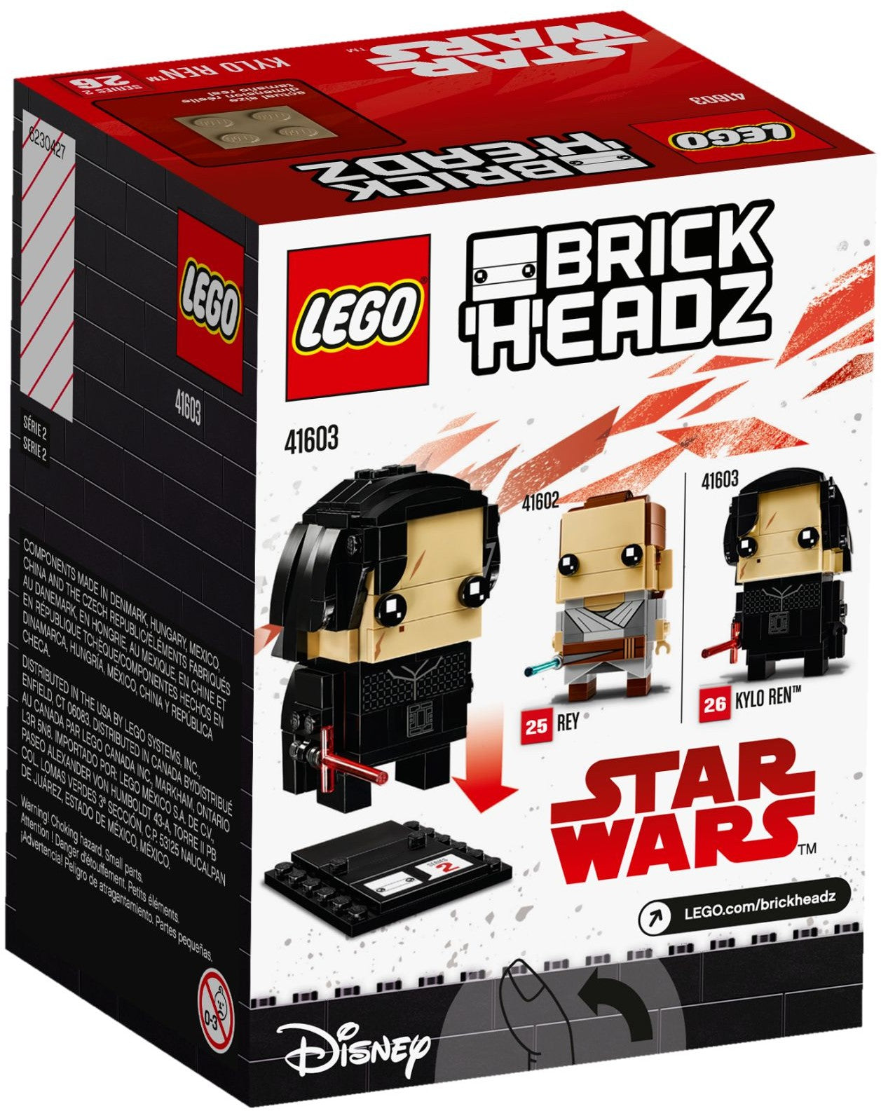 LEGO 41603 Kylo Ren BrickHeadz Star Wars The Last Jedi - SuperSaverAU - view 2