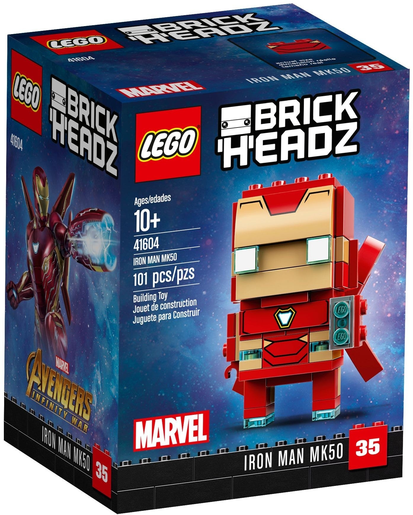 LEGO 41604 Iron Man MK50 BrickHeadz - Avengers Infinity War - SuperSaverAU - view 1