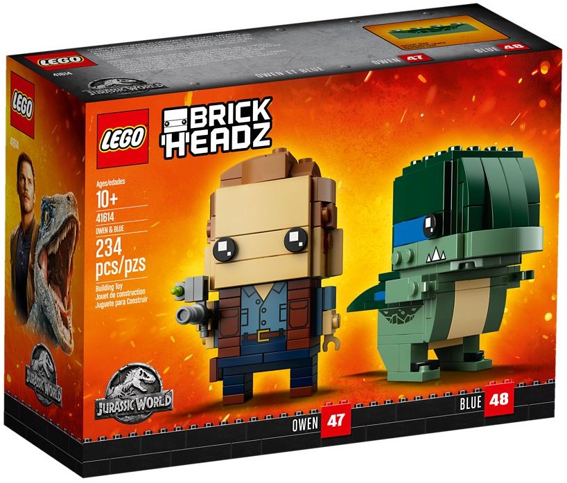 LEGO 41614 Owen & Blue BrickHeadz Jurassic World Set
